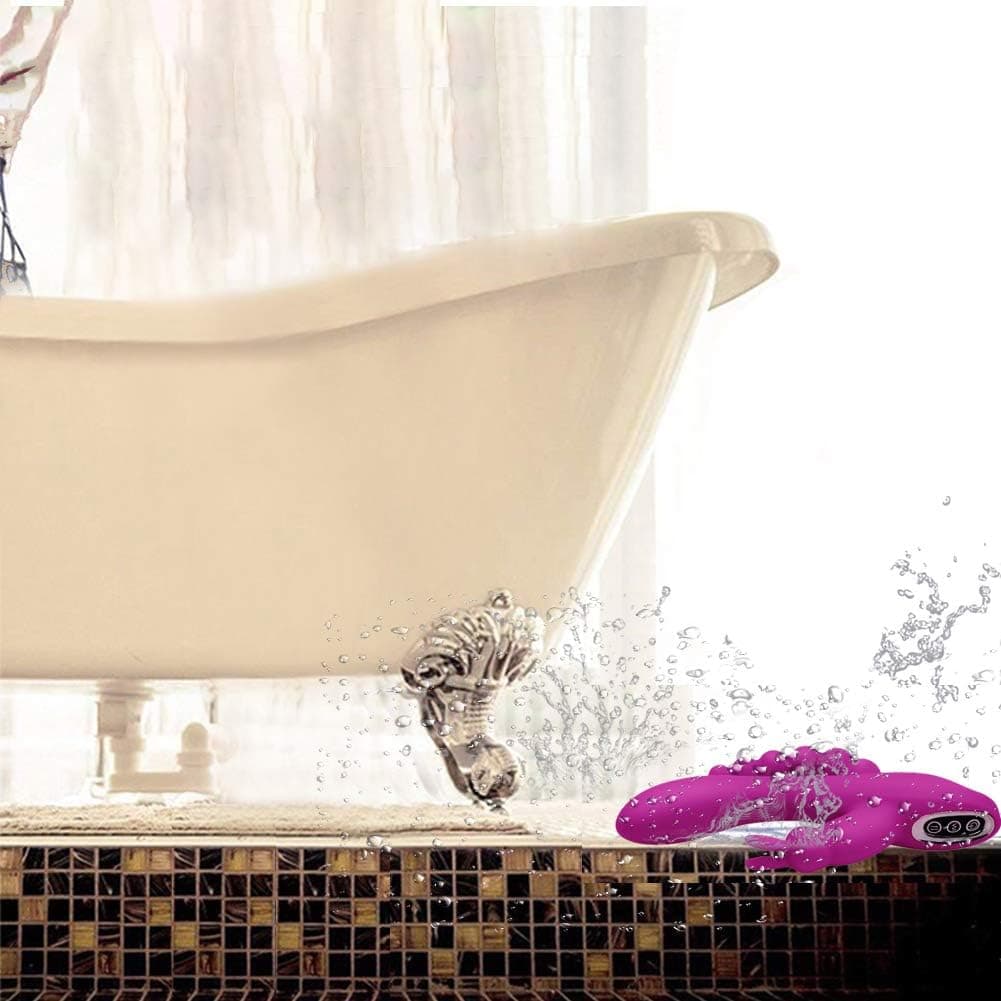 Sxovo 3 in 1 Rabbit Vibrator Wiederaufladbare G-Punkt Klitoris Anal Stimulator mit 7 Vibrationsmodi, Silikon wasserdichtes Sexspielzeug für Frauen und Paare
