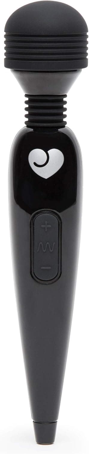 Lovehoney Deluxe Rechargeable Mini Massage Wand with Ergonomic Handle Rechargeable Black