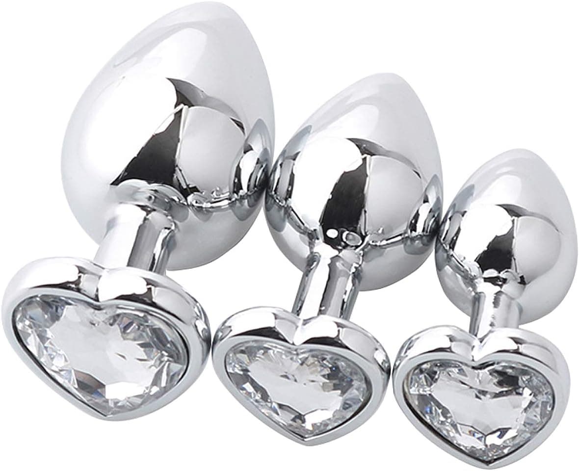 SXOVO Analplug Metall Analplugs Butt Plug mit Kristall Sex Toys … (Klein, Rosa)