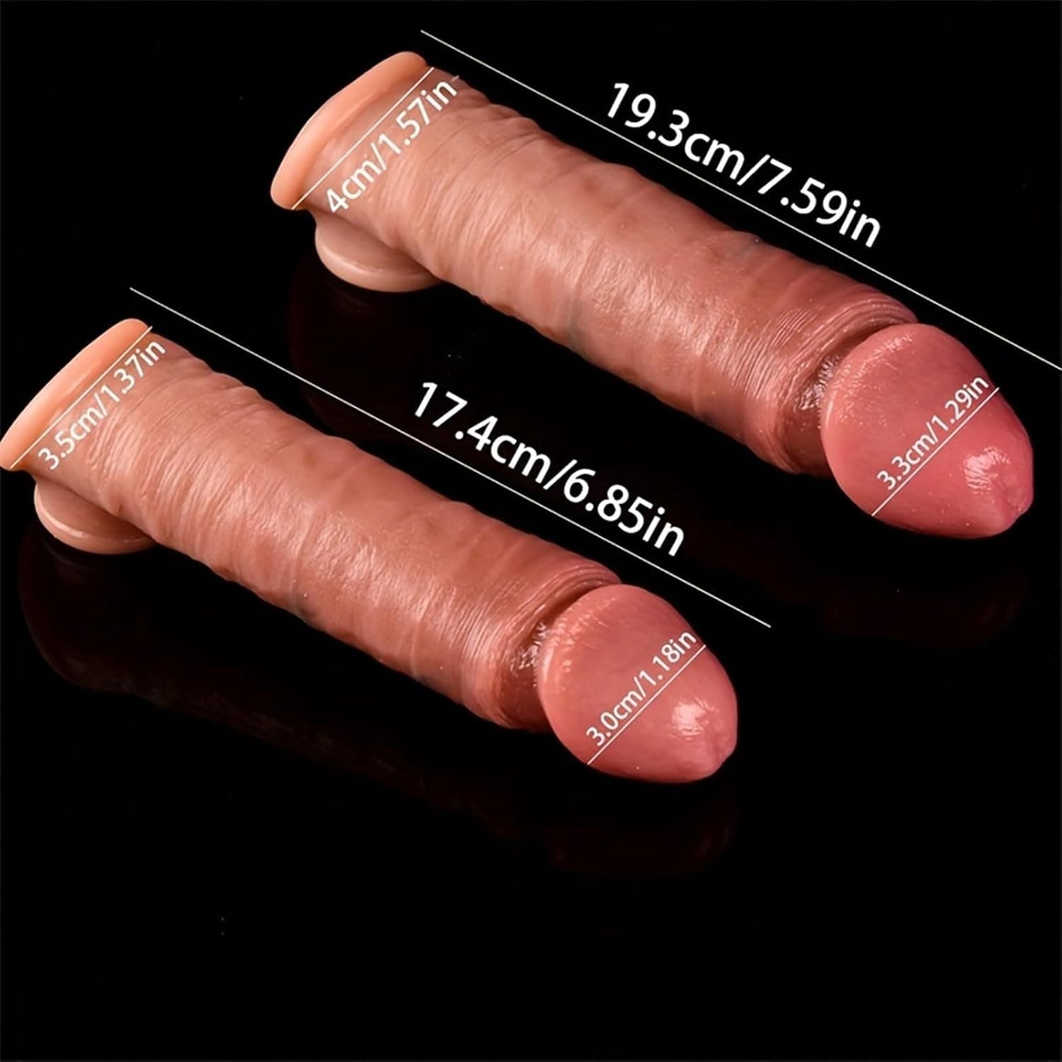 Realistische Penismanschette mit Hodenring und Venenstruktur Penis Sleeve Cock Sleeve Penisring Penisverlängerung Penishülle mehr Umfang&amp;Ausdauer Penis-Überzieher Extrem Spielzeug für Männer