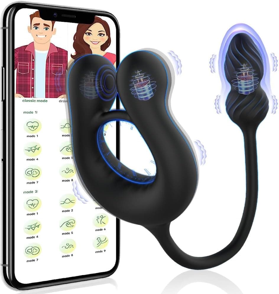 Jinqian Analvibratoren für Mann,Analplug Sex Spielzeug für die Männer,Prostata Stimulation Männer mit APP Fernbedienung 10 Vibrationsmodi Penis Vibrator Massagegerät Sexspielzeug für Paare