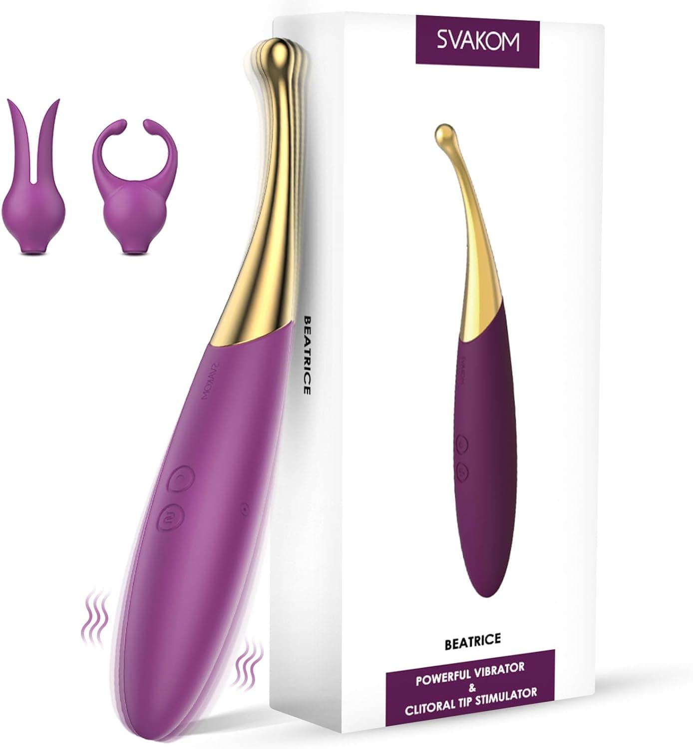SVAKOM 2 in 1 Vibratorensets für Frauen, Sex Spielzeug für die Frau Paare Vibrator, Sexspielzeug für G-punkt Klitoris Anal Nipple, Hochfrequenz Dildo 25 Vibration für Frauen Sex Spielzeug mit 2 Köpfe