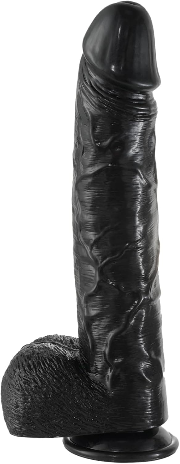 39cm Big Realistic Dildo XXXL Huge Size, mit starkem Saugnapf für Hands-Free Play, für G-Punkt Dildos Anal Sex Toys für Männer Frauen und Paare, Massive Monster Dildo mit Kugeln, Schwarz