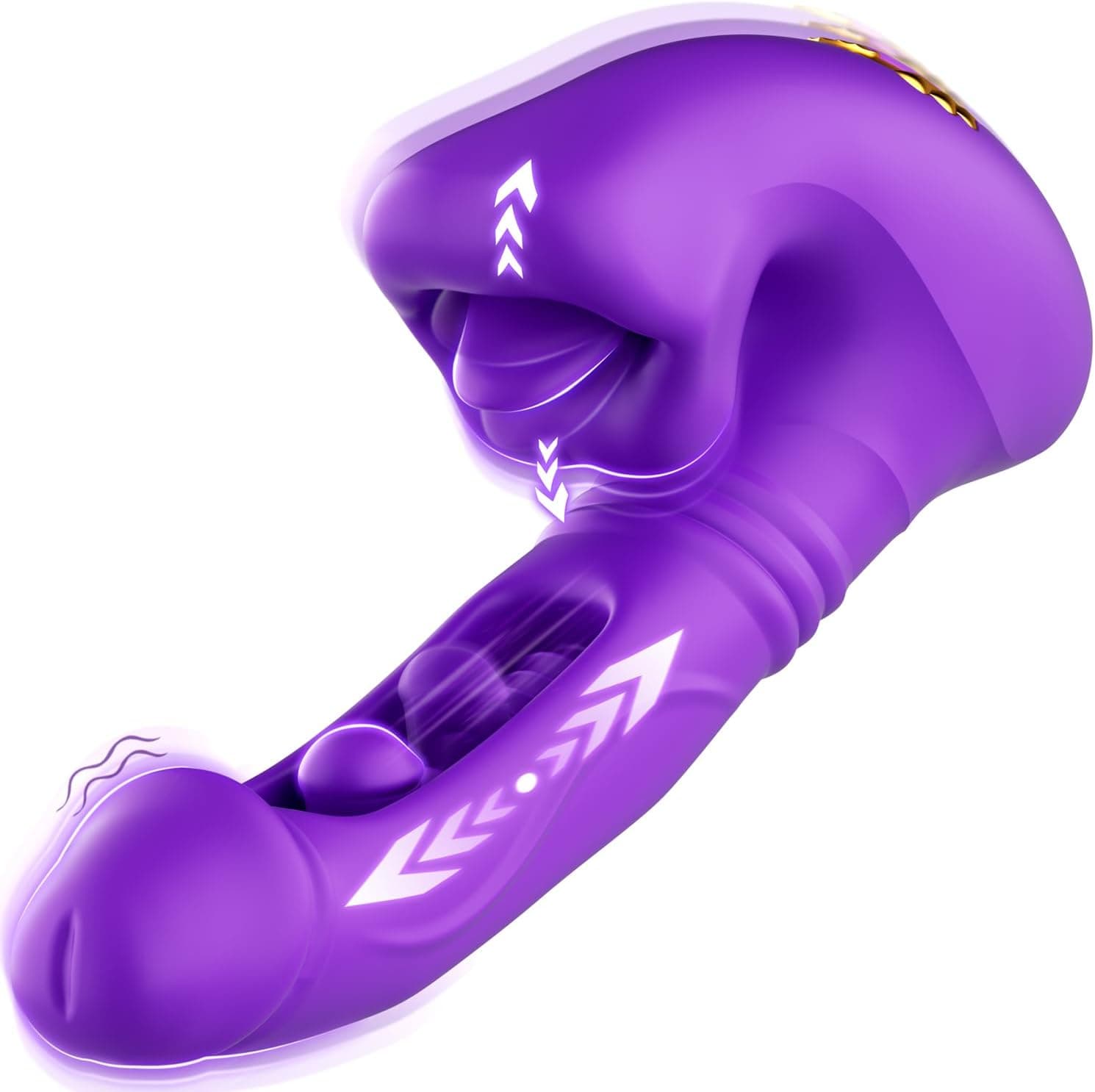 Vibration für Frauen Dildo Vibrator mit Interner Stoßfunktion, Sex Spielzeug für die Frau mit 9 Zungenlecken 9 Stoßfunktion 9 Vibrationmodi, Vibratorensets Sex Toyset für Woman G Punkt Klitoris