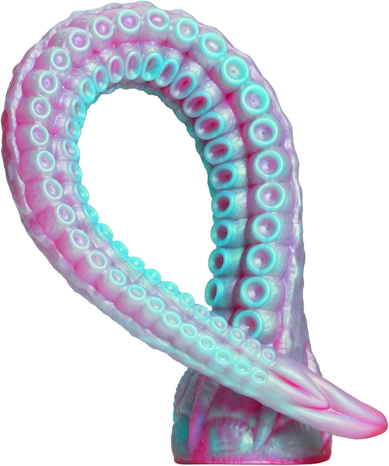 40CM Flüssiges Silikon Dildo Monster Fantasy Dildo mit Starkem Saugnapf Realistischer Oktopus-Tentakel Dildo für Sie G-Punkt Anal Plug Erotik Sexspielzeug für Männer Frauen Paare(LilaBlau)