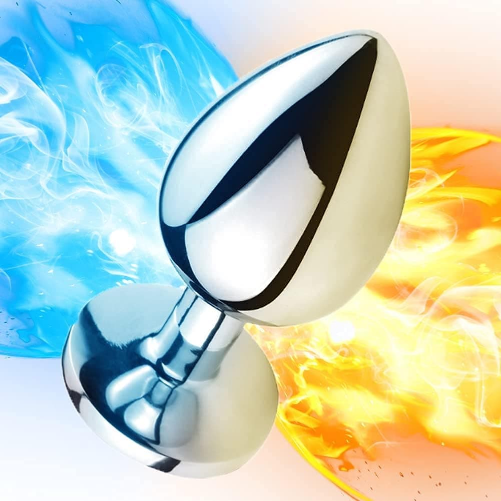SXOVO Analplug Metall mit Kristall Diamant, 3 Stücke (Klein Medium Groß) Analplug für Frauen Männer, Anal Plug Buttplug Anal Toys Analspielzeug (Weiß)