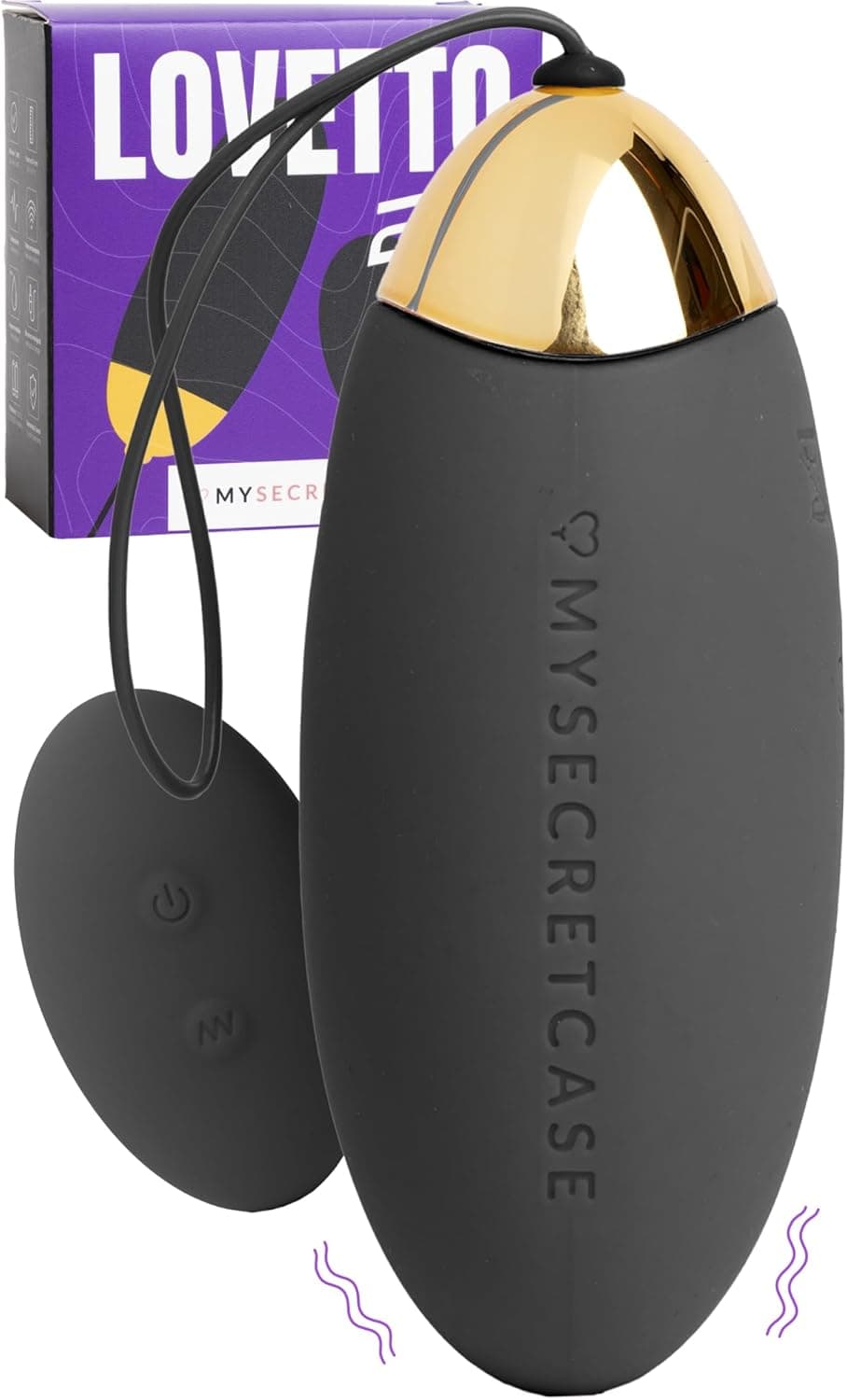 MySecretCase Vibrator Mit Fernbedienung 9 Vibrationen Vibro Eier für Frauen Beckenbodentrainer für Frau Sextoys Liebeskugeln für die Frau Vibrator Ferngesteuert Wasserdicht Valentinstag