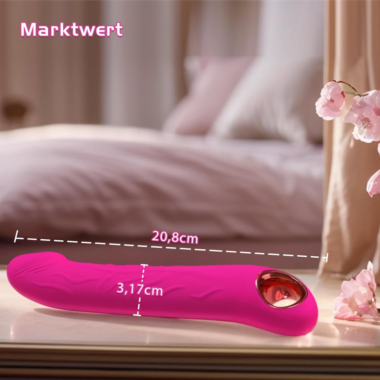 Dildo Vibrator Stoßfunktion, 2 in 1 G Punkt Vibration für Frauen, Sex Spielzeug für die Frau Paare Extrem, Realistischer Silikon Anal Dildo, Budoli Erotisches Sexspielzeug 10 Vibrationen &amp; 3 Stöße