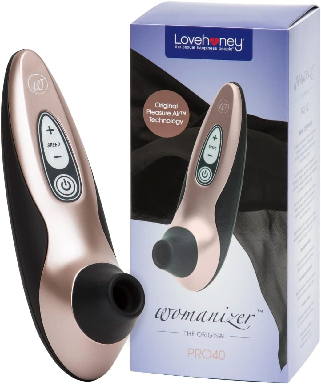Womanizer Pro40 Klitoris Sauger Erotik Vibrator für Frauen Sex Spielzeug Dildo | Klitoris Stimulator Auflegevibrator mit 6 Intensitätsstufen | Leises Wasserdichtes Sexspielzeug für sie | Roségold