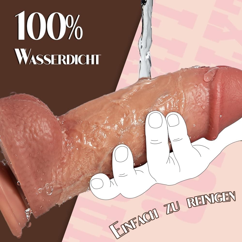 7 cm Durchmesser XXL Dildo groß Realistischer Dicker Anal Dildo aus Silikon mit Saugnapf Riesiger Penis Dildo für Männer und Frauen Sexspielzeug mit Adern Hoden zur G-Punkt Stimulation Dildos Sex Toy