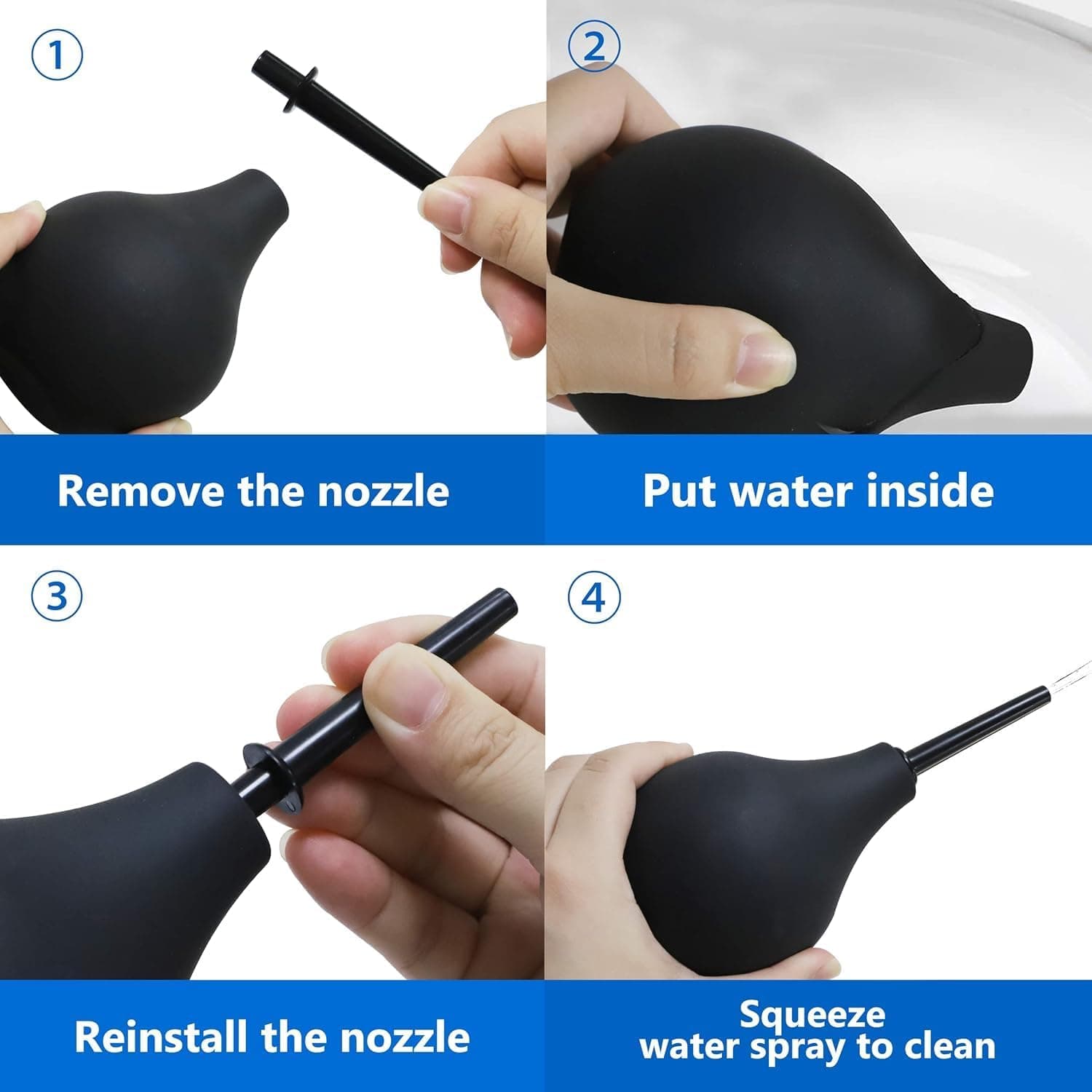 Anal-Plugs &amp; Intimdusche Wieder Verwendbar &amp; Hygienisch, Anal Plug 3 Größen für Anfänger &amp; Fortgeschrittene