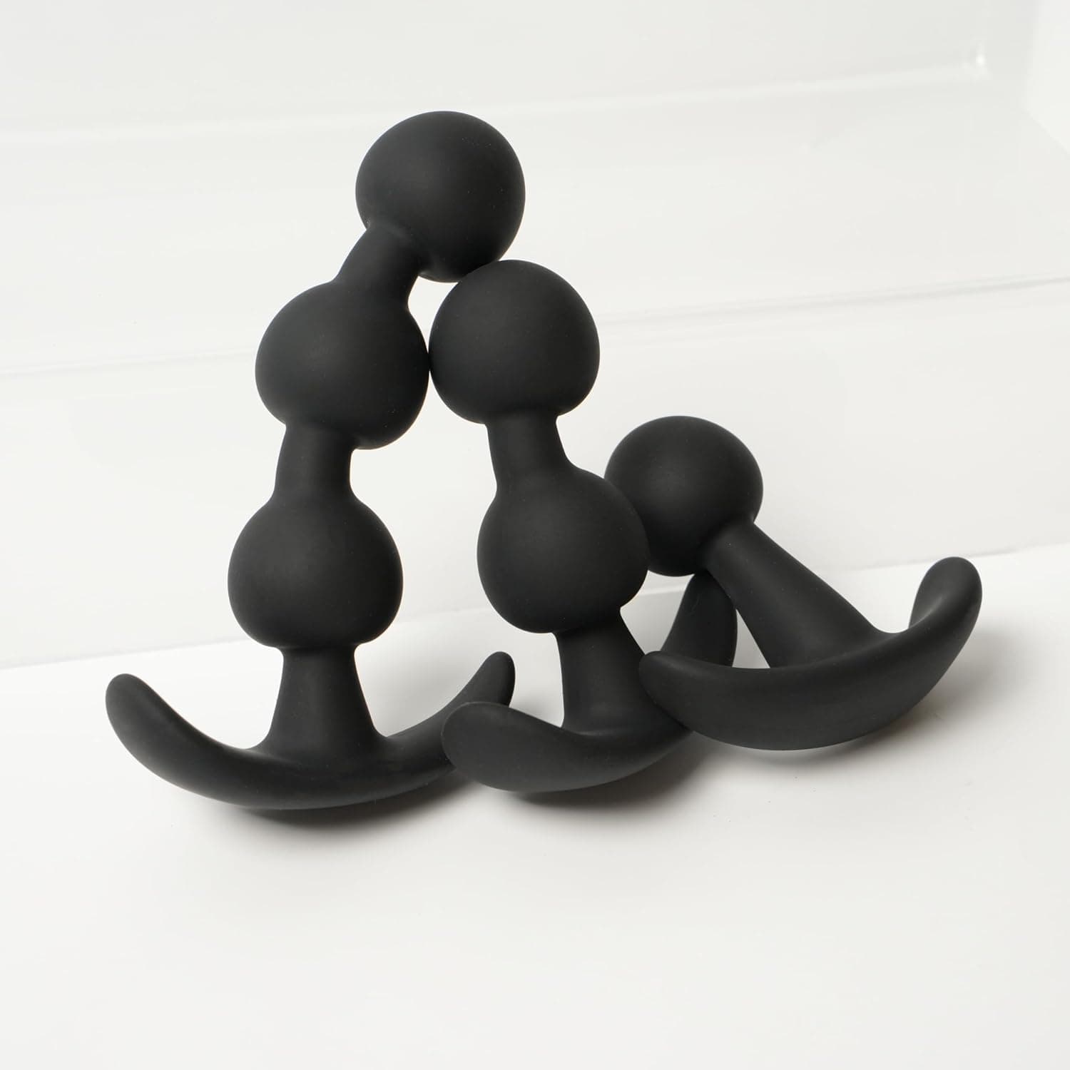 3-Teiliger Analplug Aus Silikon Analkugel Set Analperle G-Punkt Prostata Stimulation MassagegeräT Geeignet für Frauen Männer und Paare