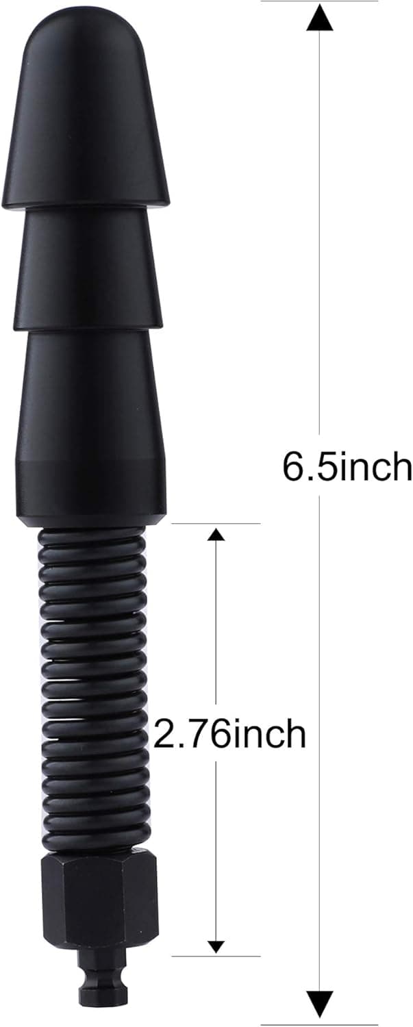 Hismith 6.5 Inch KlicLok System Adapter with Spring for Vacuum Connector Dildos, 2 in 1 Extender