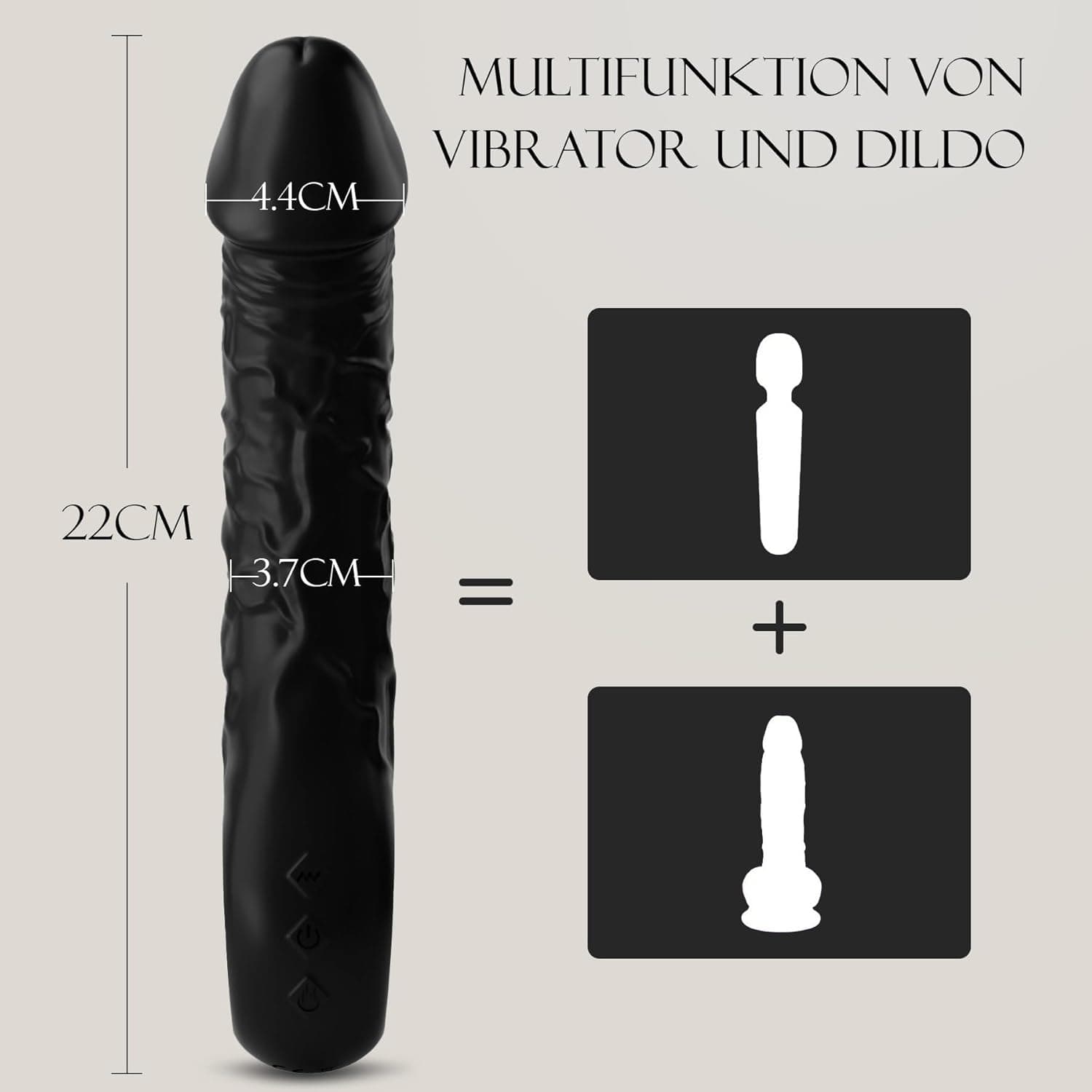 22cm Vibrator, Leise Dildo Vibratorensets für Frauen, Heizung Diloschwanz für Frauen mit 10 Vibrationsmodi, Sex Toyset für Woman Klitoris, Sexspielzeug für Solo