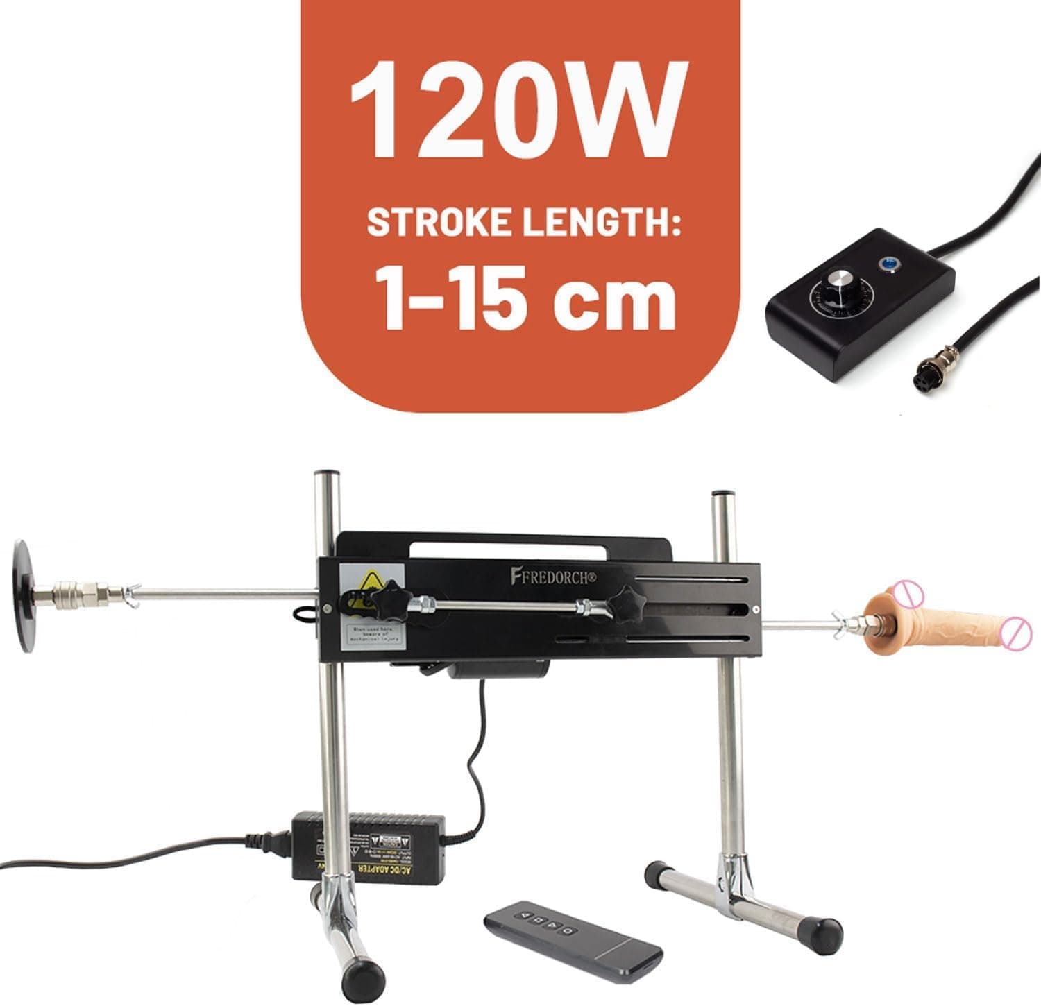 Fredorch Premium Sex Machine (Wired/Wireless, Double Rod)