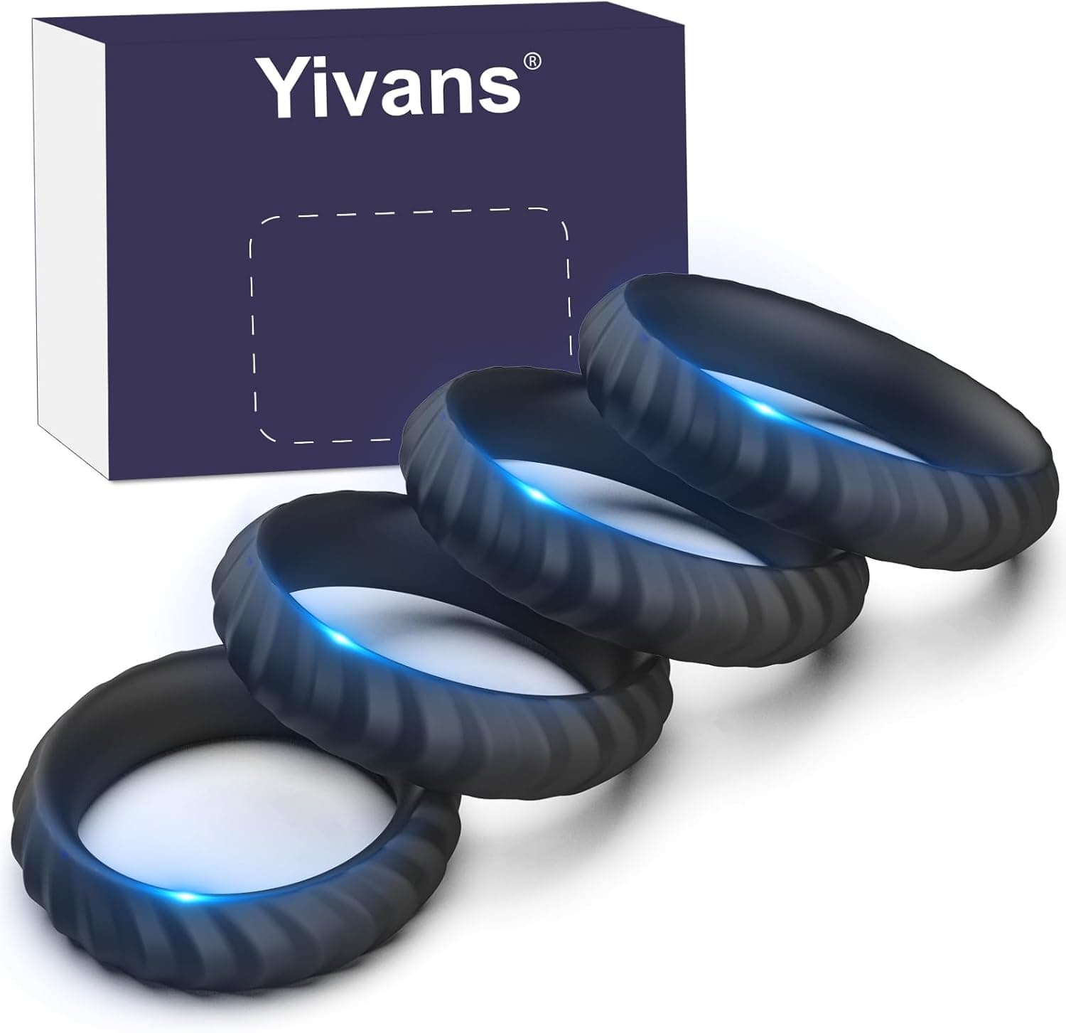 Yivans 4 Stück Silikon Penisring Set Sexspielzeug Männer Extrem Cockring Penis Bondage Verbesserung Erektion und Verlängerung zeit Sexspielzeug für Paare Langwährende Erektion