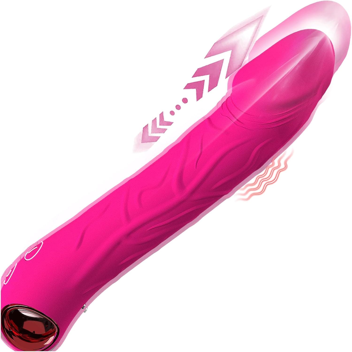 Dildo Vibrator Stoßfunktion, 2 in 1 G Punkt Vibration für Frauen, Sex Spielzeug für die Frau Paare Extrem, Realistischer Silikon Anal Dildo, Budoli Erotisches Sexspielzeug 10 Vibrationen &amp; 3 Stöße