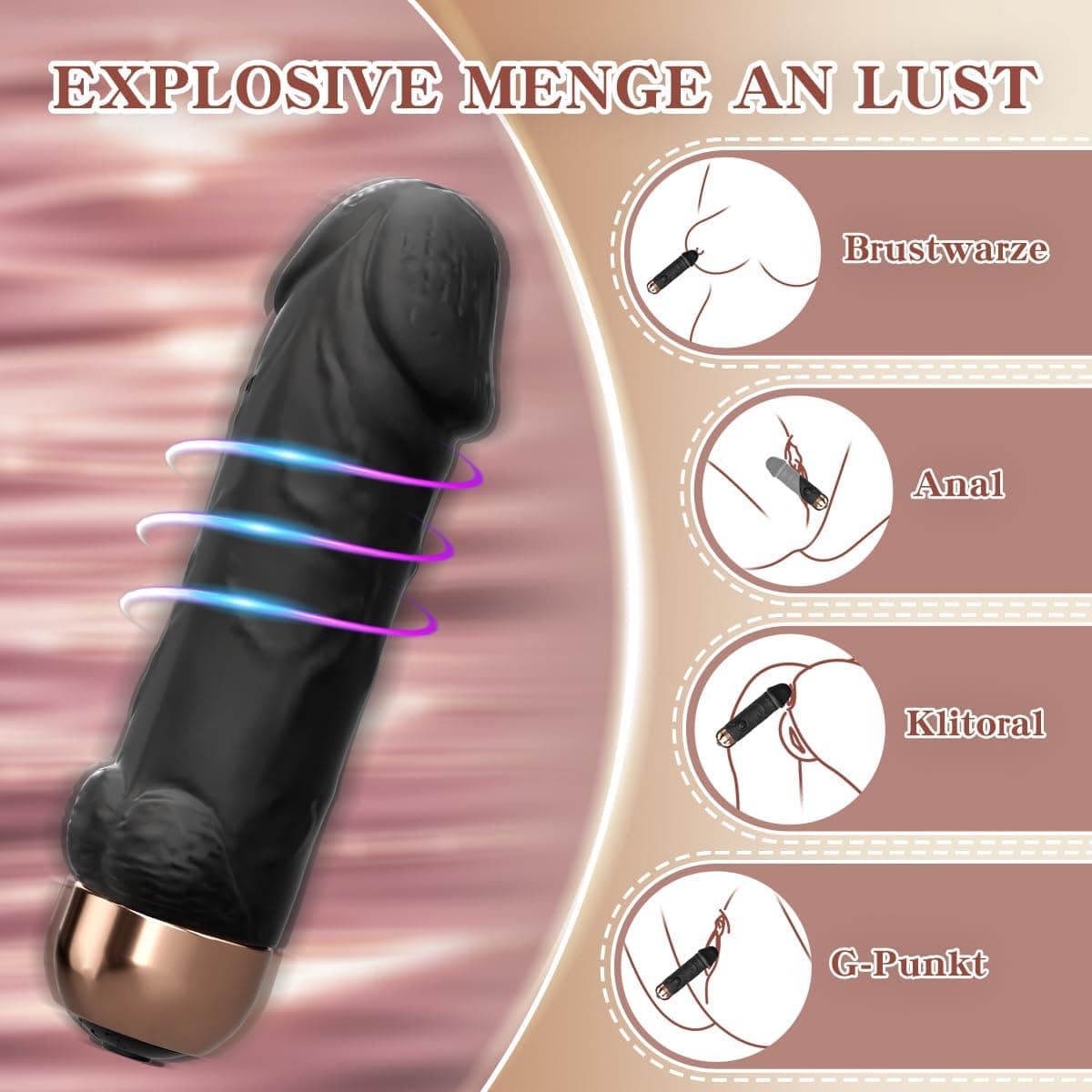 Vibration für Frauen Sex Spielzeug für die frau,Mini Dildo Vibrator Klitoris Leise Sex Toys,10 Vibrationsmodi Starke Massagestab Vibrator für G-punkt und Klitoris Sex Spielzeug für die Paar