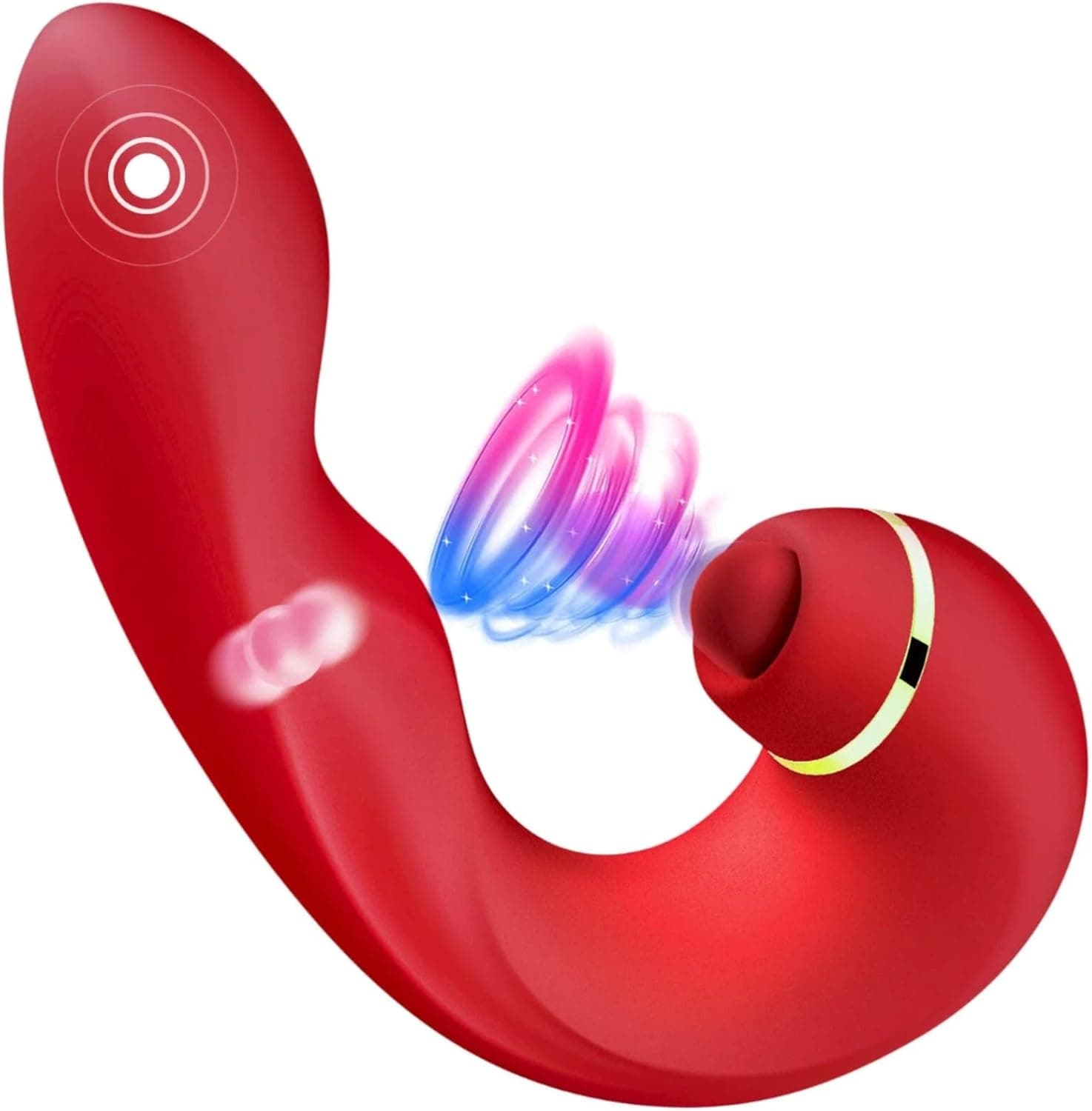 Vibration für Frauen Klitoris G-punkt, Sex Spielzeug für die Frau Paare Pulsing Vibrating Dildo, 3IN1 Brust Massagestab für Frauen Sex Leise Vibrator Erotisches Sexspielzeug mit 5 * 5 * 10 modi, Red