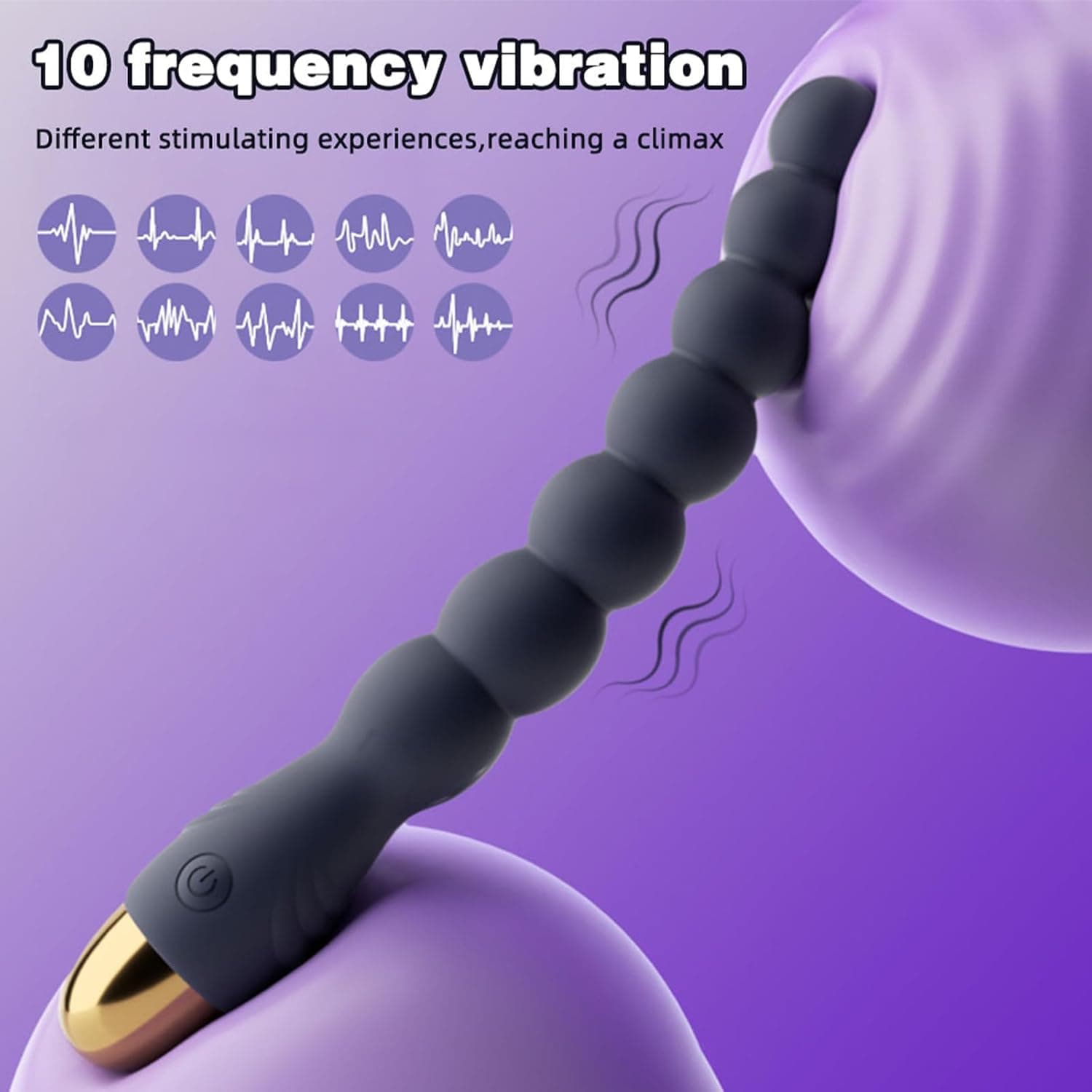 Analvibrator Prostata Stimulator Silikon Analperlen Analplug mit 10 vibrationsmodi, Buttplug Anal Plug Analkugeln Anal Dildo Vibratoren Stimulator Sexspielzeug für Männer und Frauen