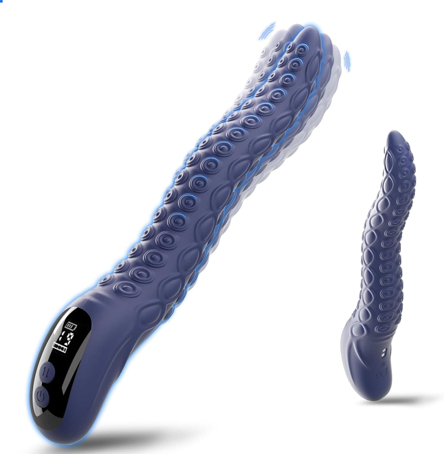 TYDAY Analvibrator Realistischer Tentakel Vibrator 9 Modi Anal Plug Vibration Prostata Stimulator für Frauen Analvibratoren für Mann Flexibel G Punkt Klitoris Wasserdicht Solo Paare