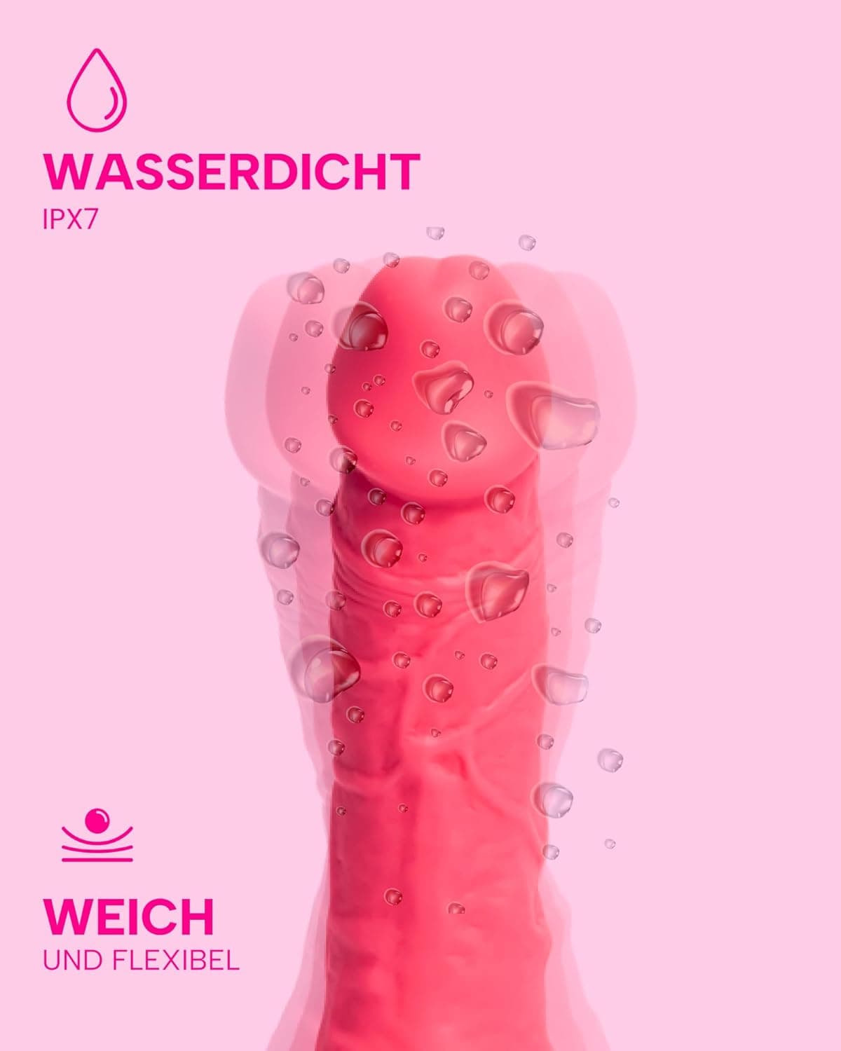MySecretCase Realistischer Diloschwanz für Frauen 13cm Dildo Saugnapf Sextoys Analdilo für Männer Squirting mit starkem Saugnapf Ideal für Strap On Dildo, Freihändiges Penis Vielseitig