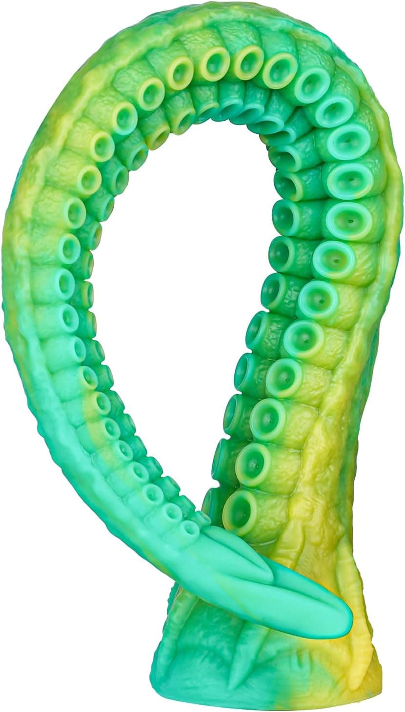 40CM Flüssiges Silikon Dildo Monster Fantasy Dildo mit Starkem Saugnapf Realistischer Oktopus-Tentakel Dildo für Sie G-Punkt Anal Plug Erotik Sexspielzeug für Männer Frauen Paare(LilaBlau)