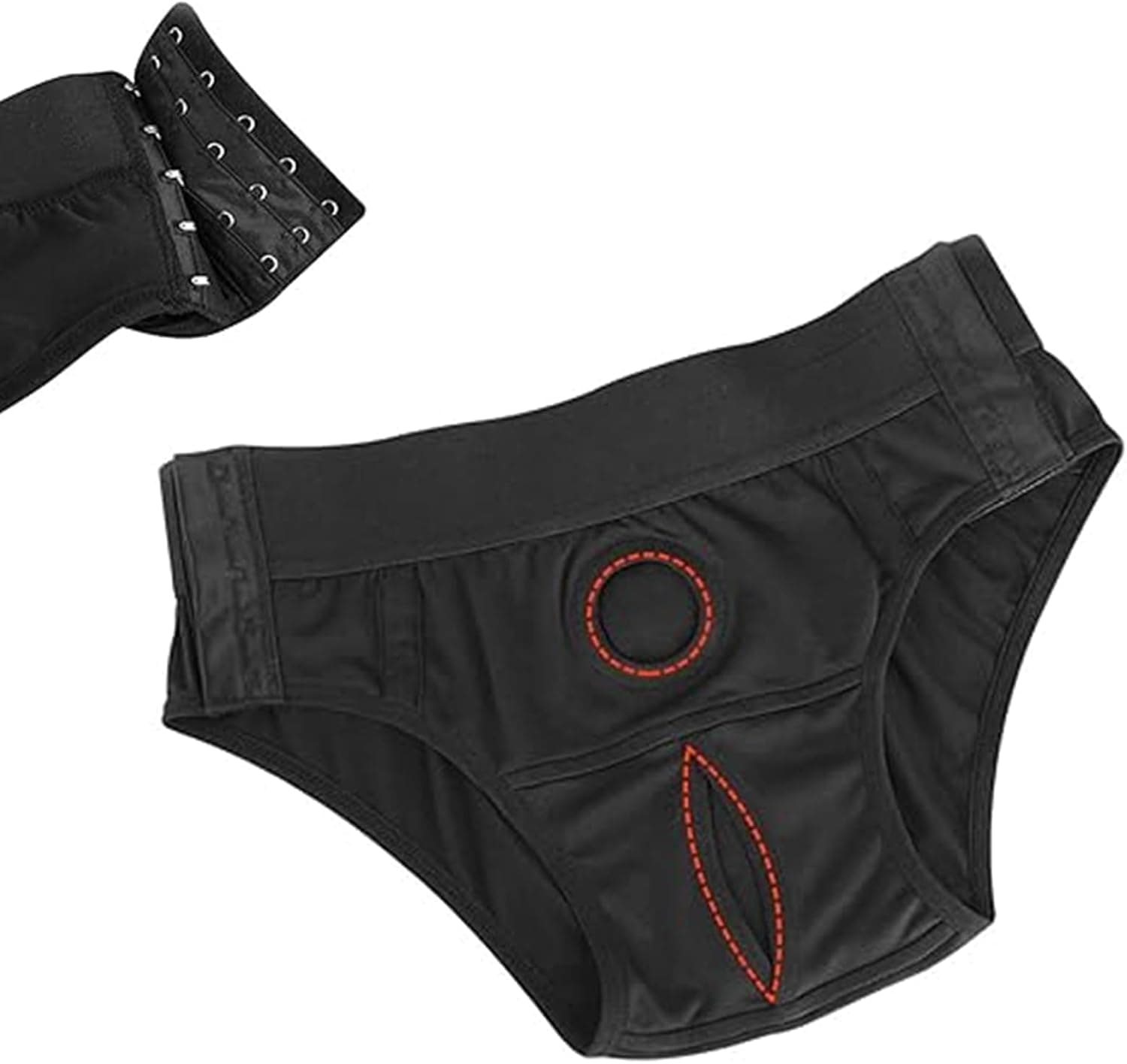 Strapon-on Doppeldildo Sexy 2-IN-1 Unisex Panty Einstellbar,Strap on Umschnall für Frauen Männer Lesbian,Strap on Umschnalldildo Harness für Dildos Dildo Saugnapf Analplug,SHosen UnterwäSche (A)