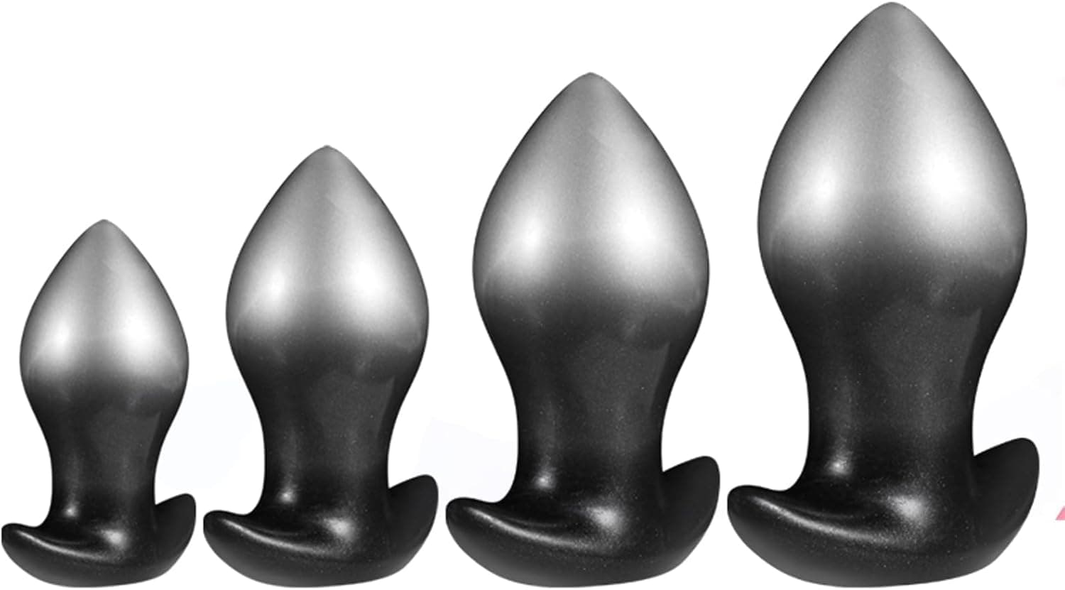 Eiförmiges Silikon Analkugel mit T-Bar Basis Analplug Analperlen Anal Ei Dildo Dilatator Buttplug Analdildo Prostata Massager Masturbation Butt Plug SM Sexspielzeug für Frauen Männer (L)
