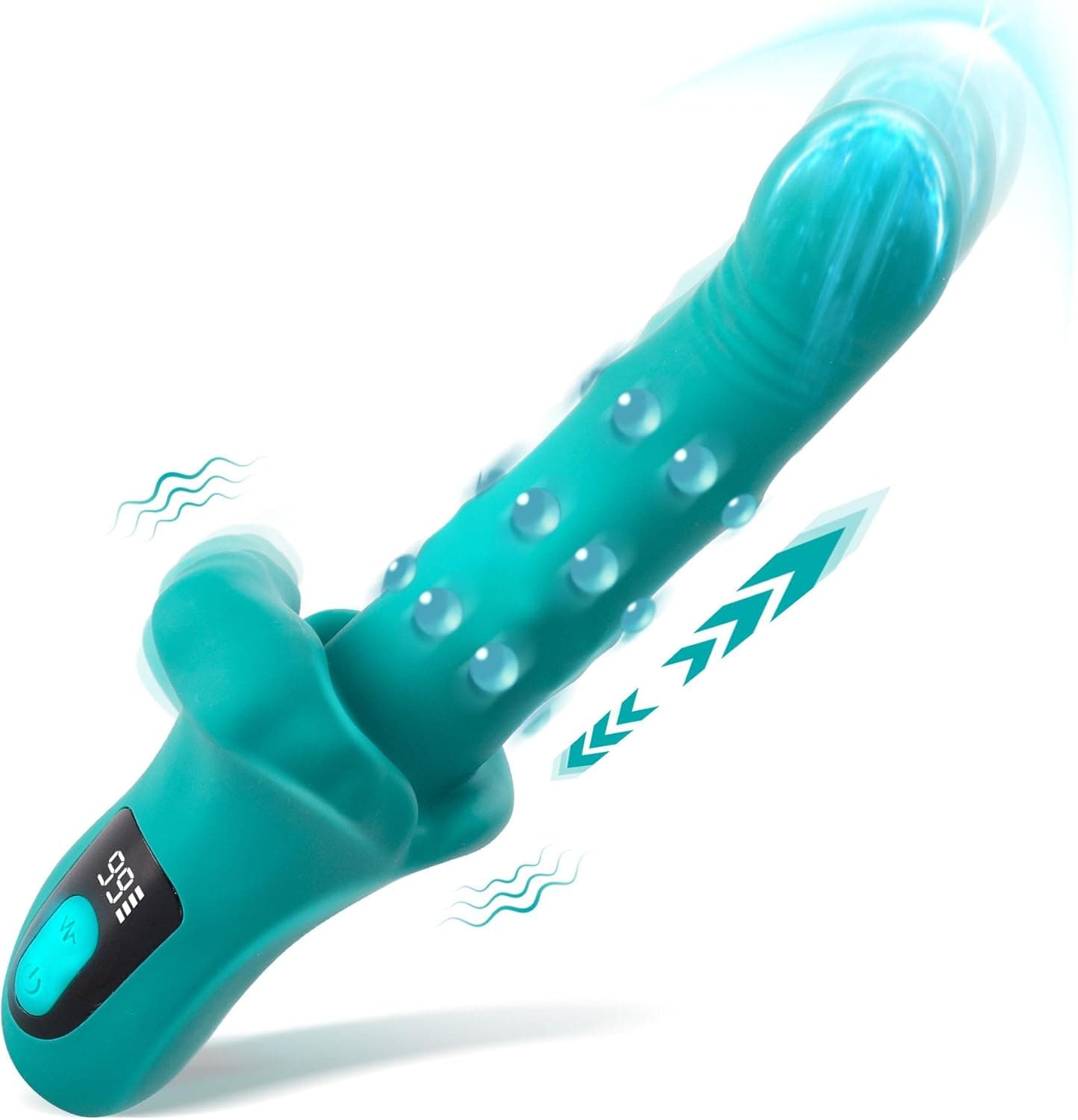 Dildo Vibrator Sex Spielzeug für Paare, Vibratorensets für Frauen G Punkt Klitoris mit 9 Teleskop 9 Vibration 9 stoß, 23cm Dildos Sex Toys Klitoris Stimulator für Sie, Diloschwanz Erotik Sexspielzeug
