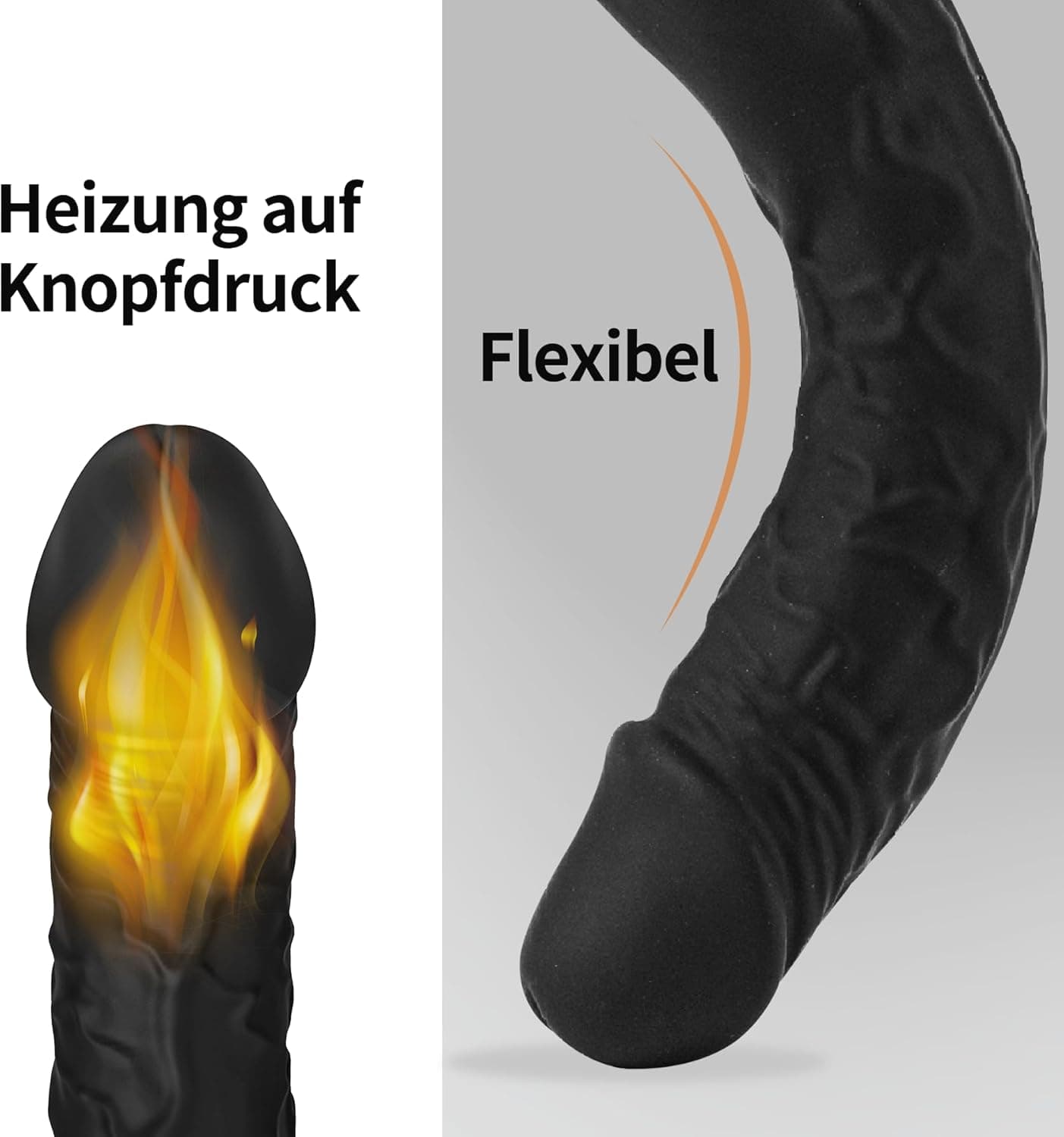 22cm Vibrator, Leise Dildo Vibratorensets für Frauen, Heizung Diloschwanz für Frauen mit 10 Vibrationsmodi, Sex Toyset für Woman Klitoris, Sexspielzeug für Solo