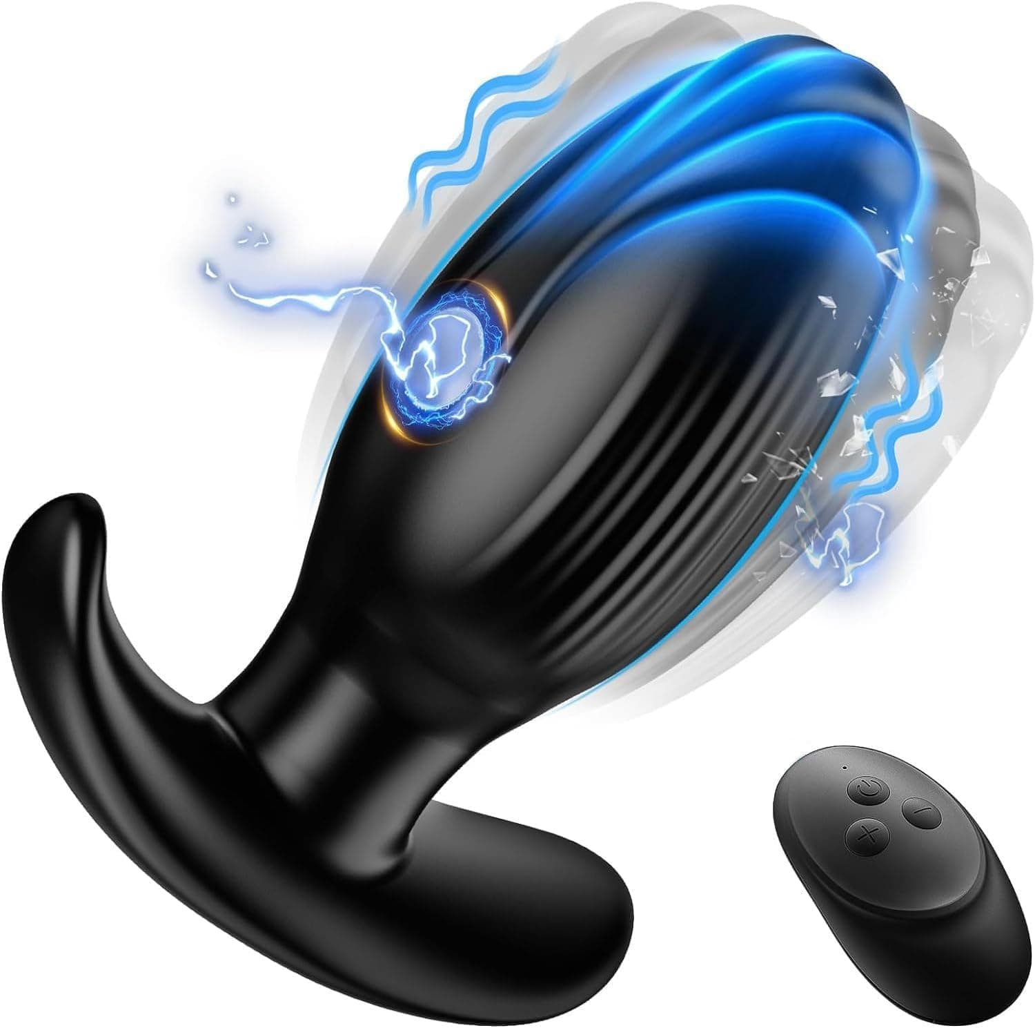 Jinqian Silikon Analplug Vibrator Prostata Stimulation Männer mit 3 Stromschlag und 10 Vibrationsmodi Fernbedienung Electric Shock Buttplug Sex Spielzeug für die Männer Frauen Paare