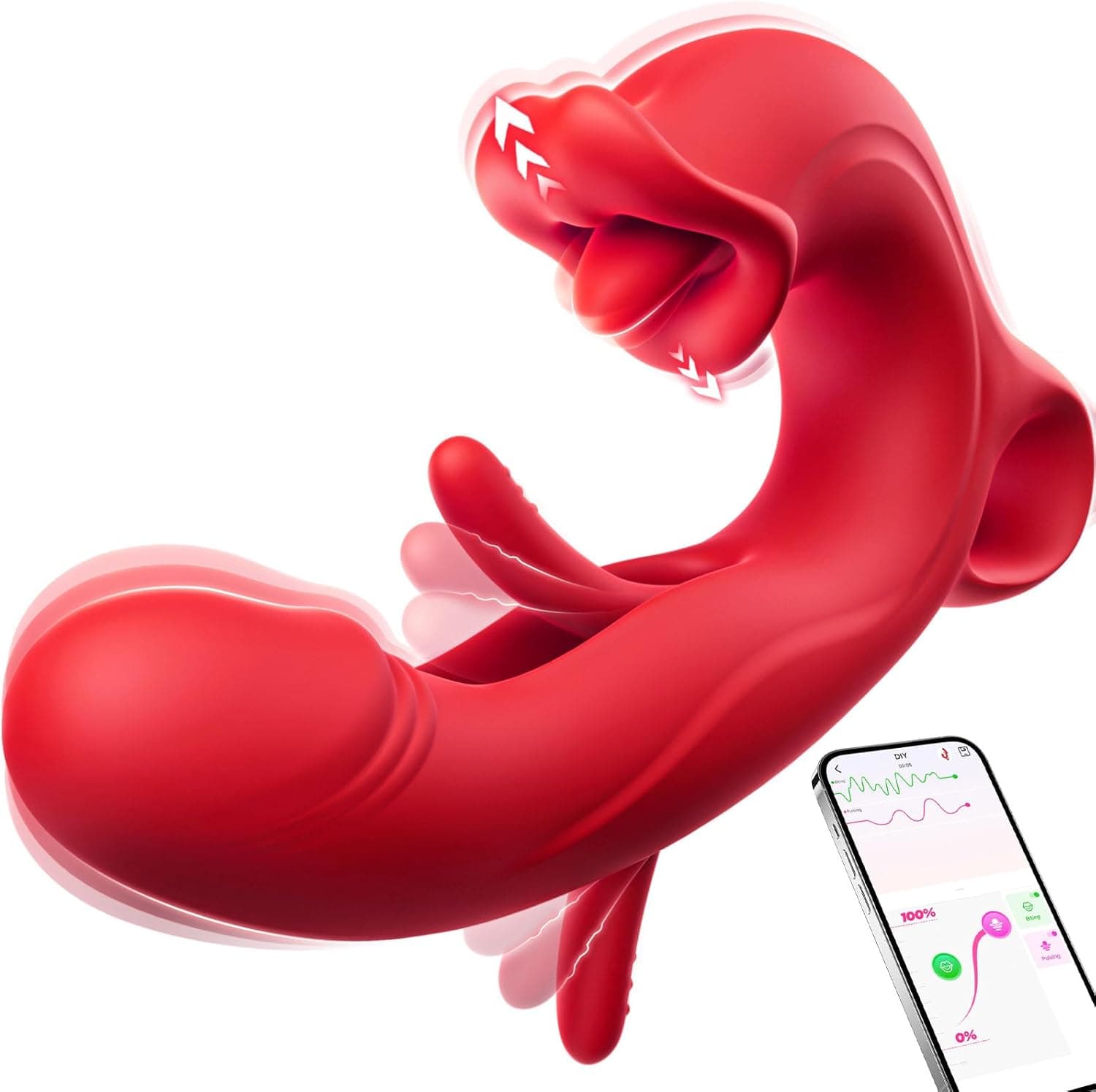 Vibration für Frauen Dildo AI-Sync Vibrator,Sex Spielzeug für die Frau mit 7 Zungenlecken 7 Schlagmodi 7 Vibrationmodi,Vibratorensets für Frauen Sex Toyset für Woman Vibratoren mit Klitorisstimulation