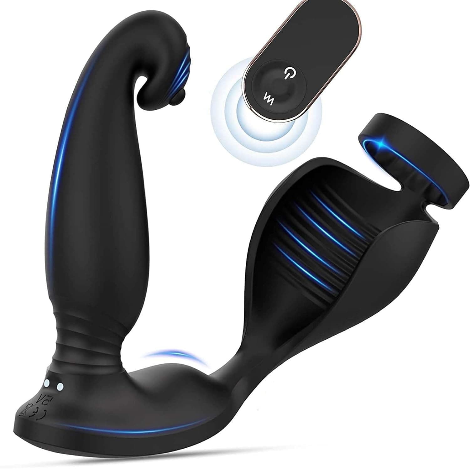Analvibratoren Dildo Prostata Stimulator 9 Vibrationsmodi Sex Spielzeug für die Männer Penisring Analstimulation Massagegeräte Prostata Vibrator Anal Vibratoren mit stoßfunktion
