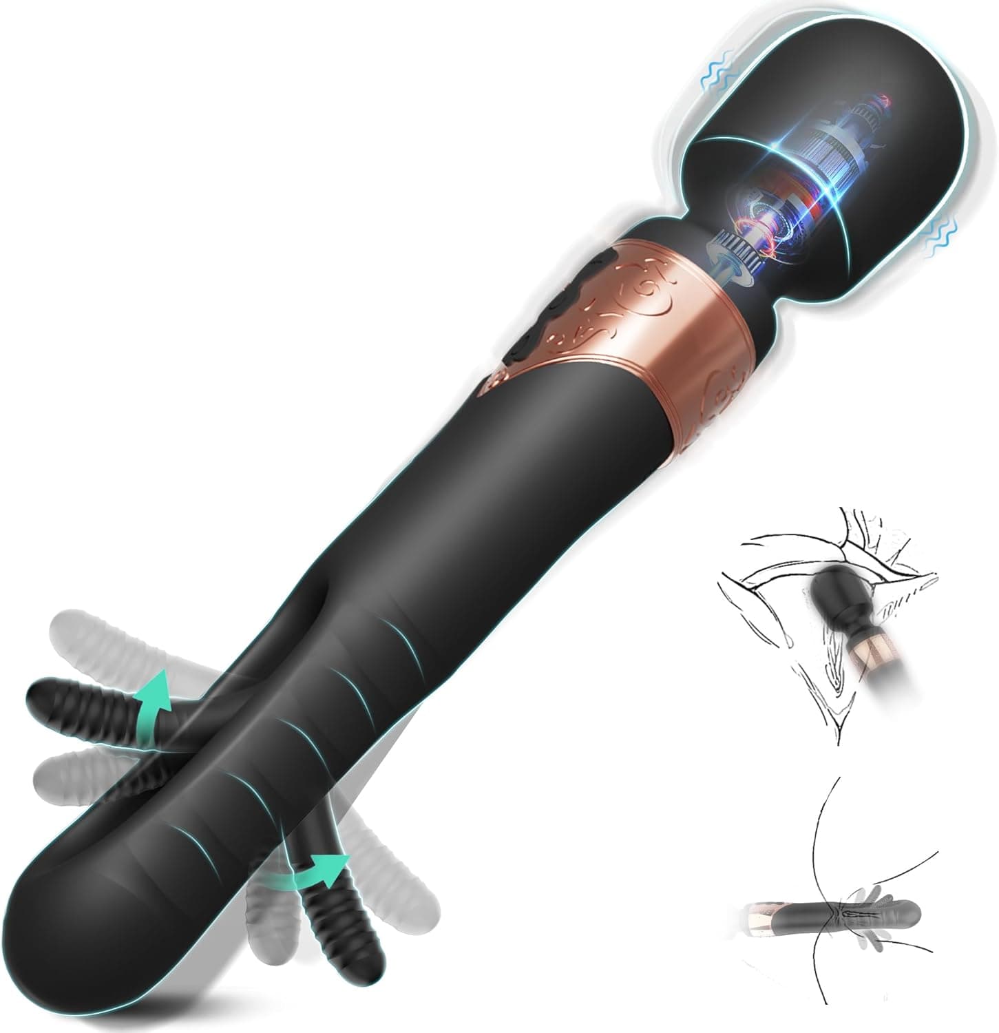 Dildo Vibrator Sex Spielzeug für die Frau, Vibration für Frauen Vibratorensets für Frauen Klitoris Sexspielzeug,Sex Toyset für Woman mit 10 * 7 Modus Erotik-Butterflies, Prostata Massagestab