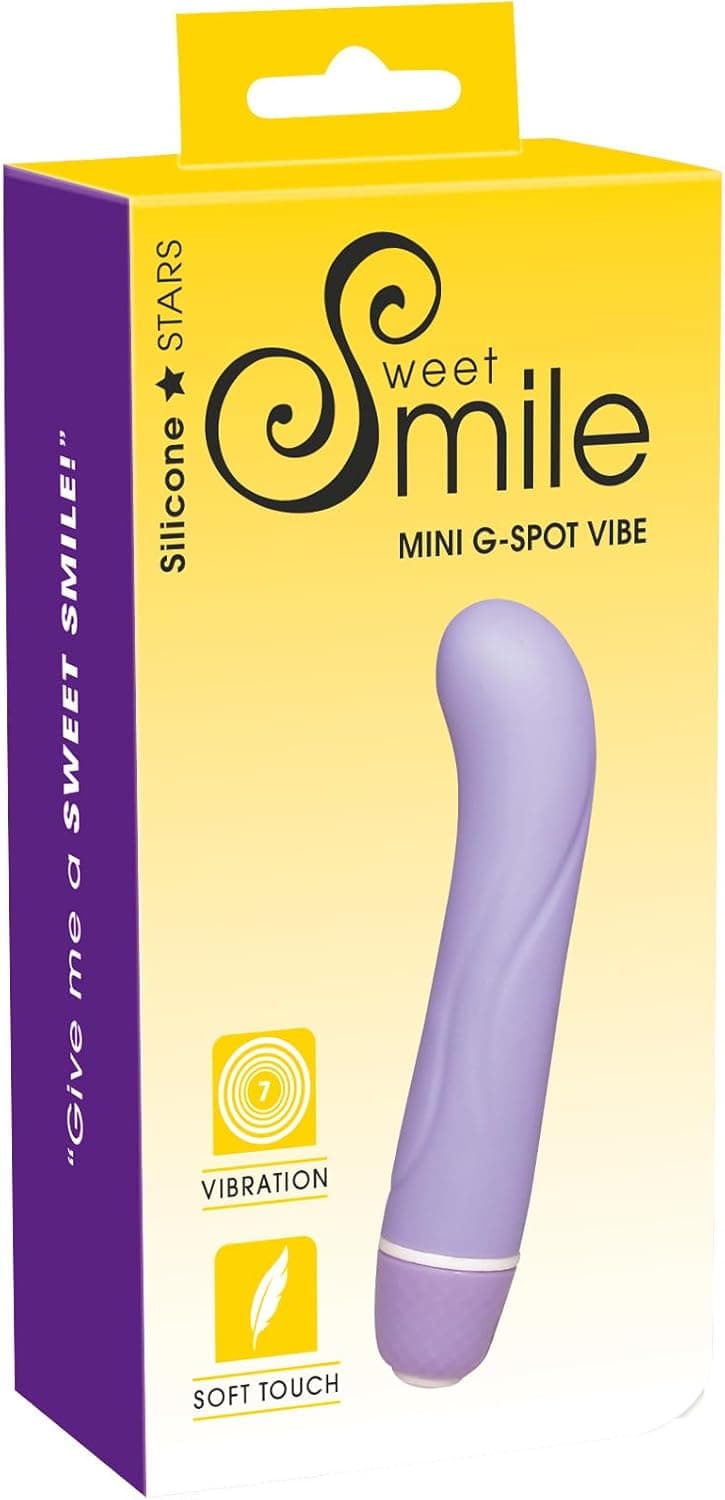 Sweet Smile Mini-Vibrator - erregender G-Punkt-Stimulator für Frauen und Männer, 7 Vibrationsmodi, glatte Oberfläche, klein und diskret
