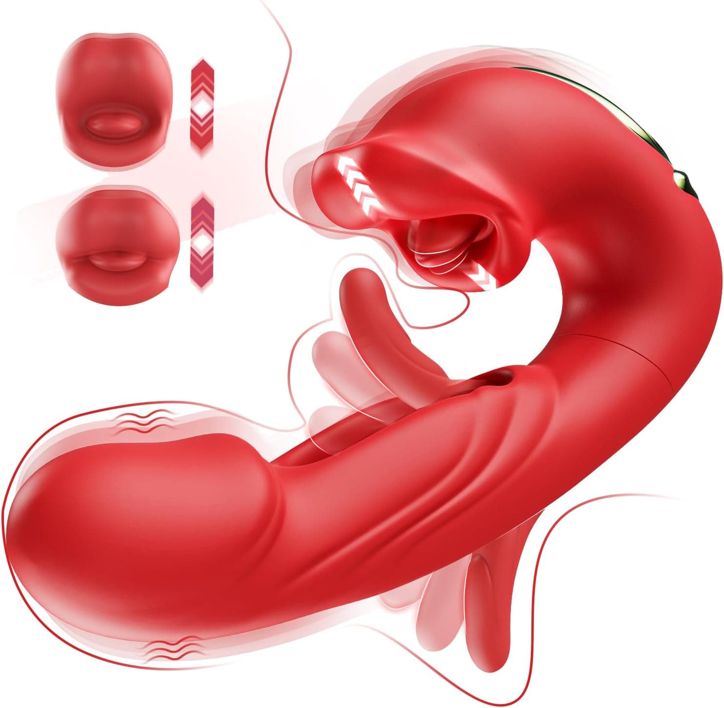 Dildo Vibrator Sex Spielzeug für die Frau G Punkt Vibratoren mit Klitorisstimulation für Frauen mit 10 Zungenlecken 10 VibrationModi 10 Schlagmodi Vibratorensets für Frauen Klitoris Stimulator für Sie