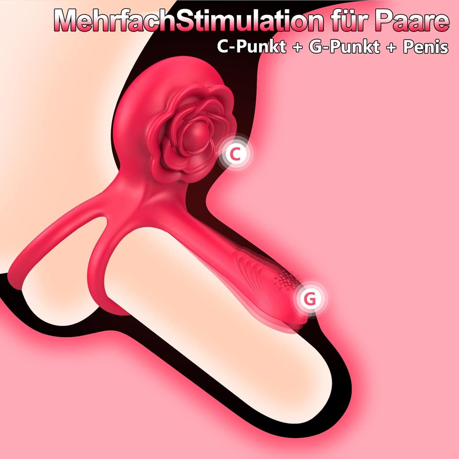 Vibrierender Penisring Sex Spielzeug für die Männer- 3 In 1 Cockring Sex Spielzeug für die Paare 10 Vibrationsmodi Penis Vibrator mit 6 Silikon Penisringe Set Männer Sex Sexspielzeug für Paare Extrem