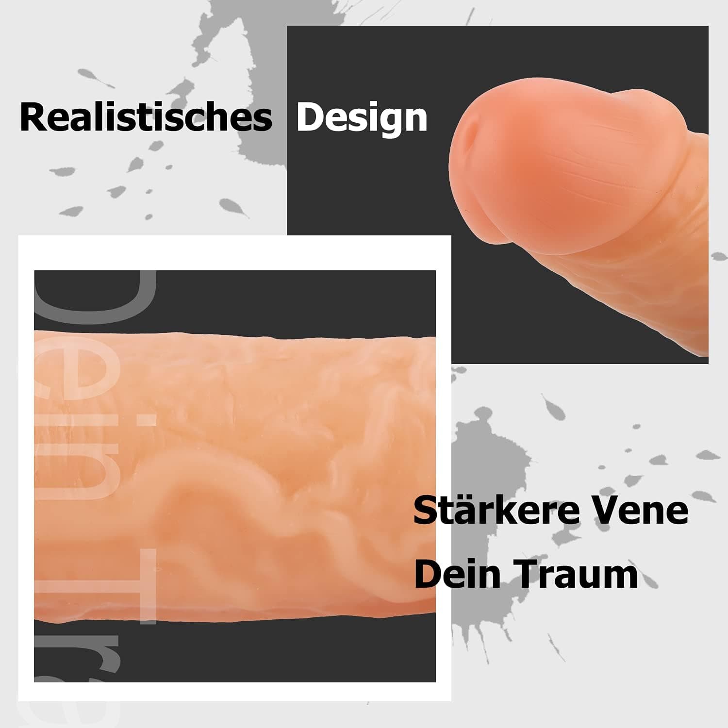 Klein Realistischer Dildo mit Starke Saugnapf, 19CM Klassische, Perfekter Real Venen und Prallen Hoden Analdildo Sexspielzeug für Anfänger Frauen Männer