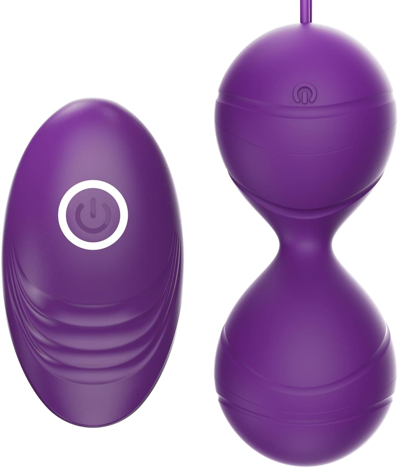 Liebeskugeln, Damen Beckenbodentrainer Kegelkugeln mit Vibrationsfernbedienung, 10 Vibrationsmodi, für G-Punkt und Klitorisstimulation, Silikonmaterial wasserdicht, wiederaufladbar, Lila
