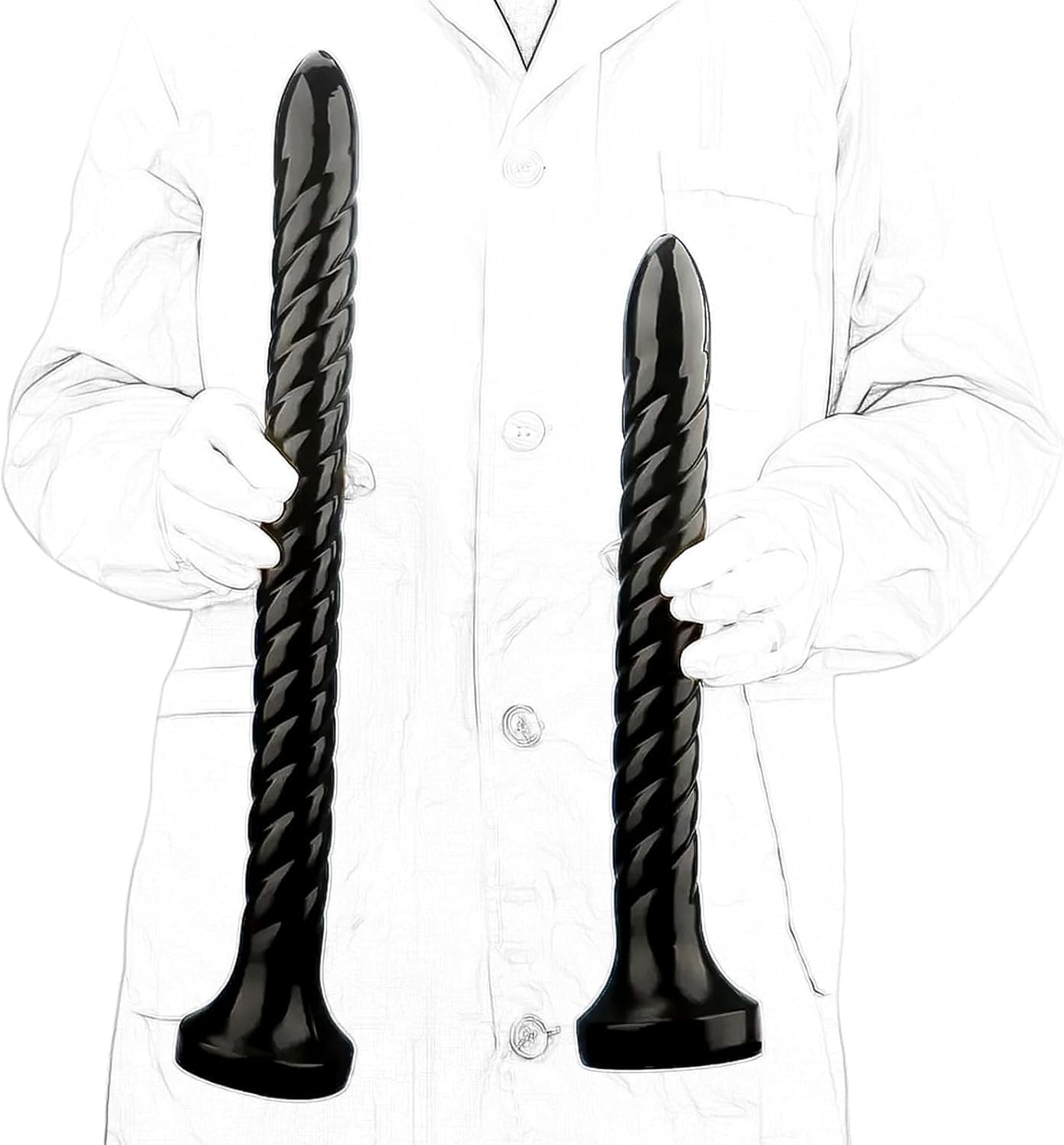 2 Größen Realistische Gewinde Buttplug mit Saugnapf Analdildo Anus Dilatator Vagina Stimulator Groß Anal Stecker Butt Plug Prostata Massager Analperlen Sexspielzeug für Frauen Männer Paare