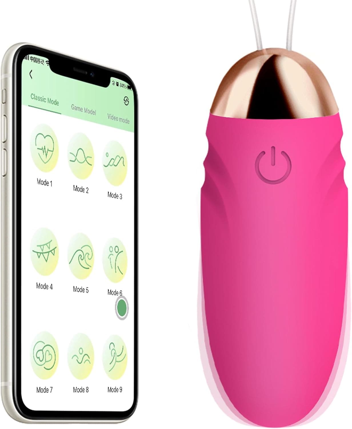Vibrationseier Vibro Silikon Ei G-Punkt-Stimulation mit 9 Vibrationsmodi APP-Steuerung Mini Vibration Liebeskugeln Analvibrator Sexspielzeug für Damen für Frauen Paare(Rot)