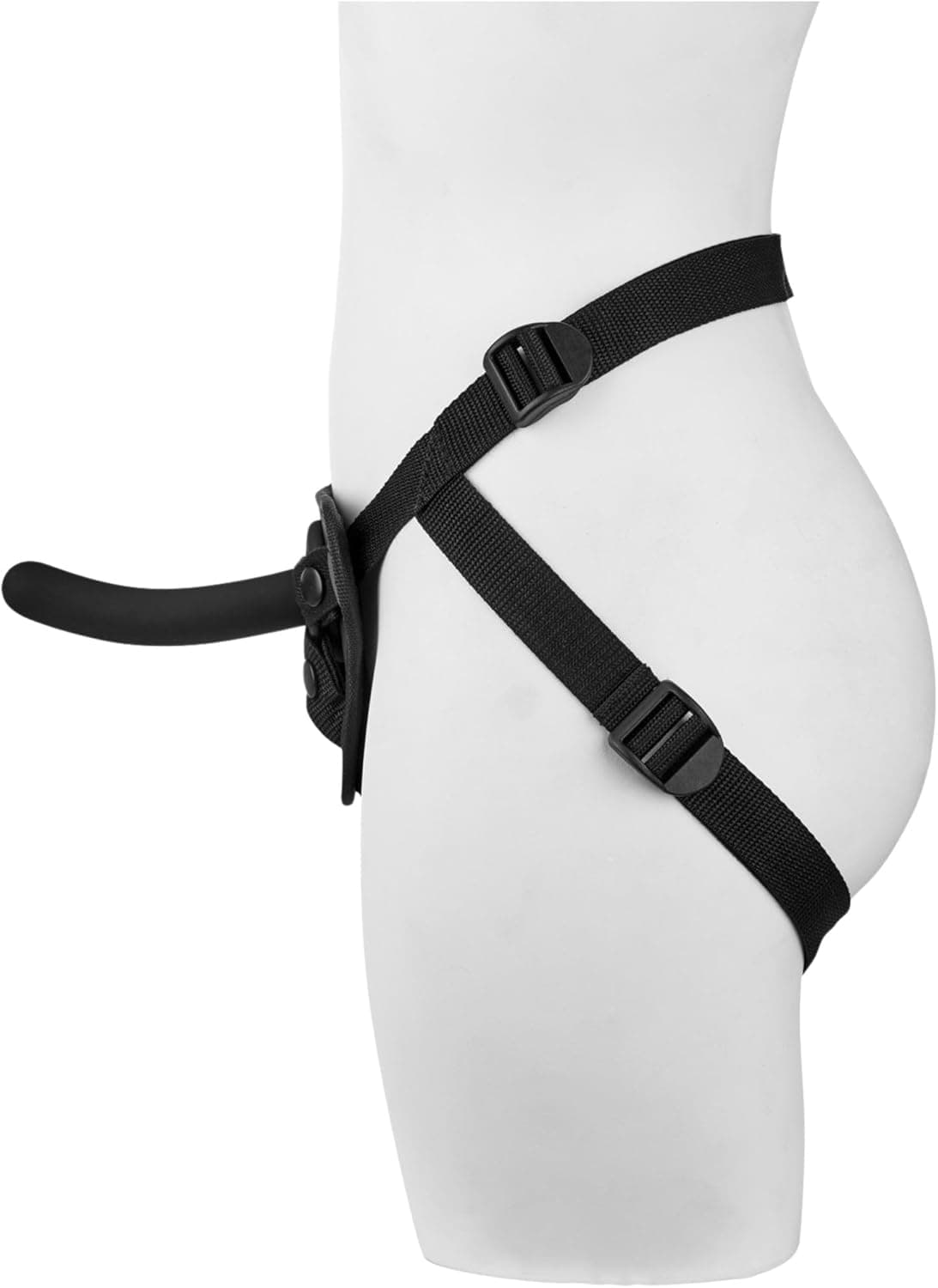 Obaie Strap On Umschnall für Frauen - Verstellbarer Strapon Harness für Paare &amp; Pegging - Strap On Dildo mit O-Ringen - Umschnalldildo für Männer - Sexspielzeug Strapon klein &amp; klassisch - Schwarz