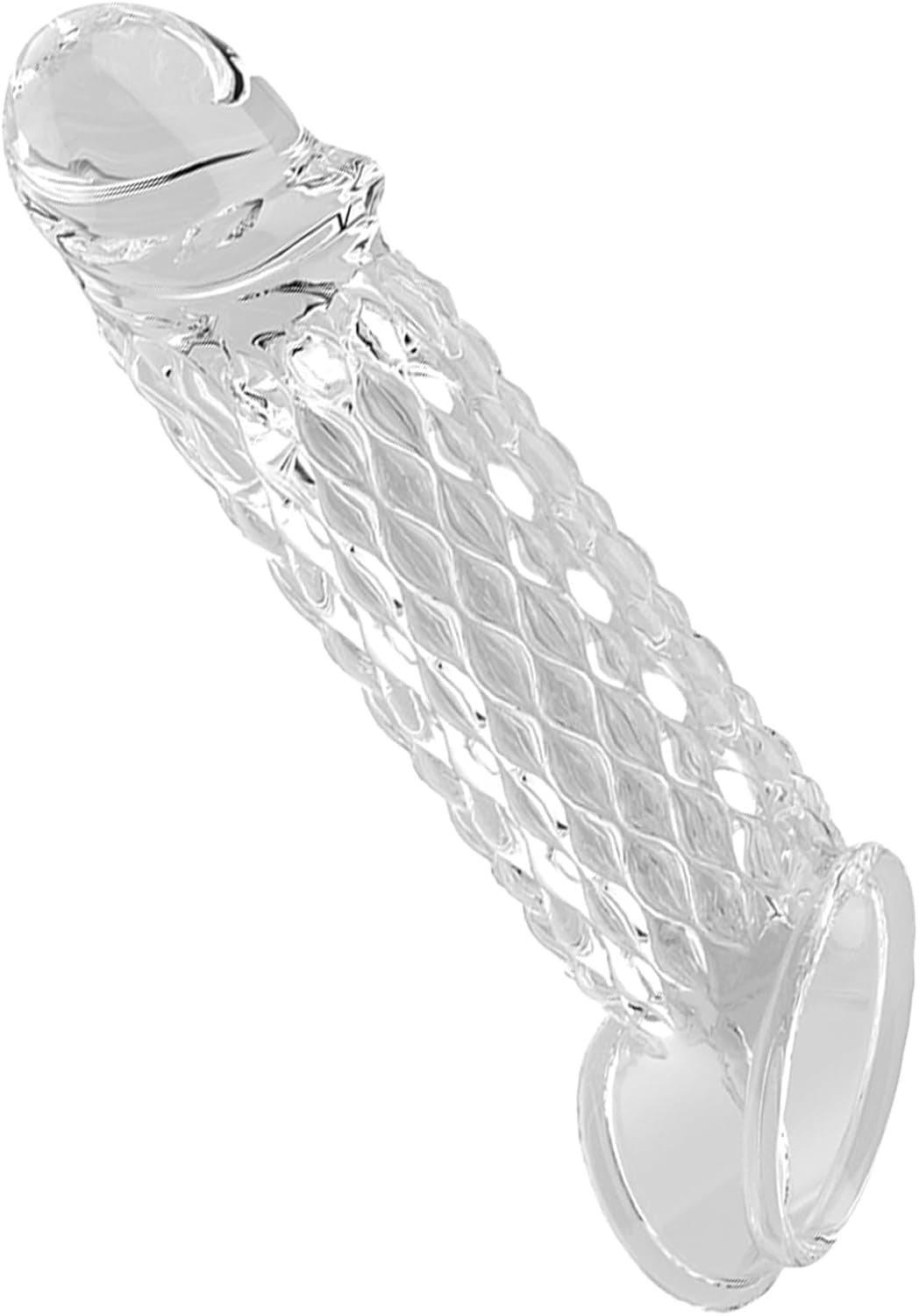 BDSMJOY Transparente Penishülle, Penismanschetten Penis Hülle Penisverlängerung Vaginalmassage, Penis Extender erotisches Sexspielzeug Sex Spielzeug für die Männer extrem (B)