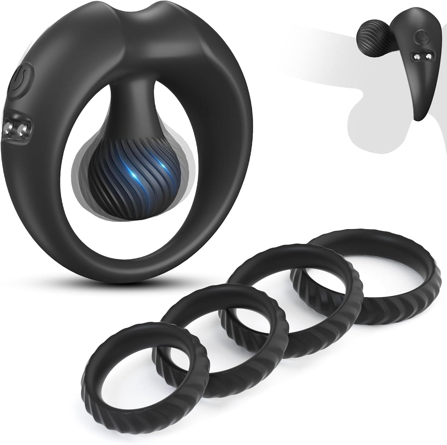 Vibrations-Cockring mit Klitorisstimulator – 9 Modi Silikon Penisring für Paare, Lustverstärker &amp; Potenzhilfe, Sexspielzeug für Männer und Frauen