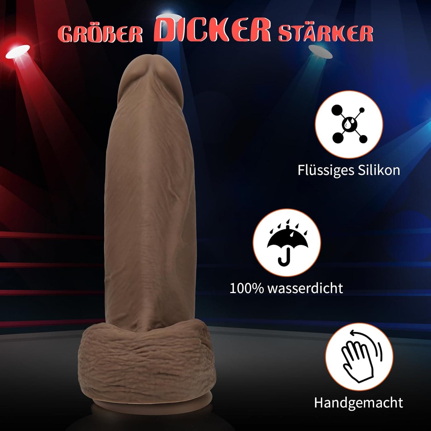 HIVEFUN Diloschwanz für Frauen Realistische Dildos, XXL Dildo Sex Spielzeug für die Frau 25,4cm Analdildo mit Saugnapf, Diloschwanz für Männer Groß Sex Toy Silikon Erotik Sexspielzeug für Paare Extrem