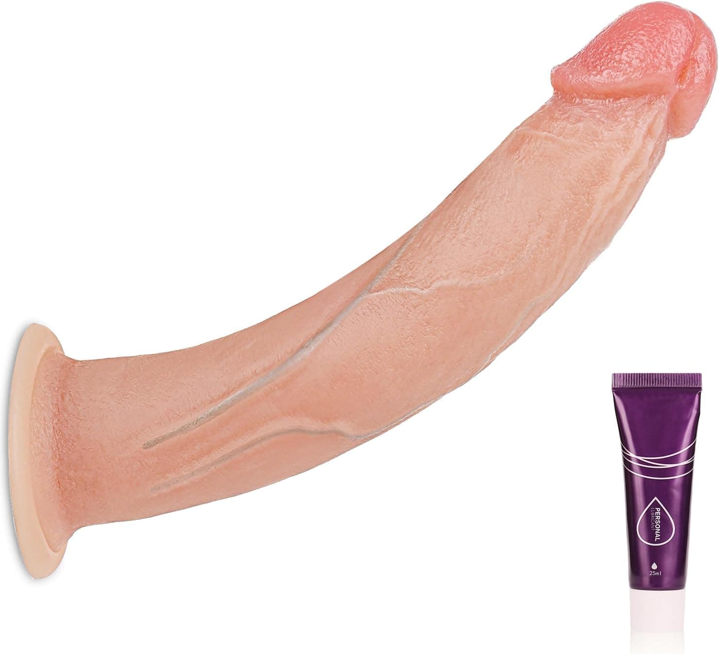 Klein Realistischer Dildo mit Starke Saugnapf, 19CM Klassische, Perfekter Real Venen und Prallen Hoden Analdildo Sexspielzeug für Anfänger Frauen Männer