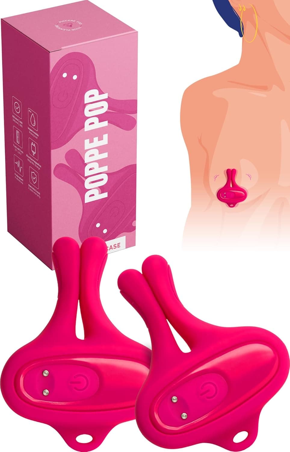 MySecretCase Klitoris Stimulator für Sie Dildo Klein Druckwellenvibrator für Frauen, Zungenvibrator mit 10 Vibrationsmodi, Vibratorensets Für Frauen Klitoris Wasserdichtes Sexspielzeug USB