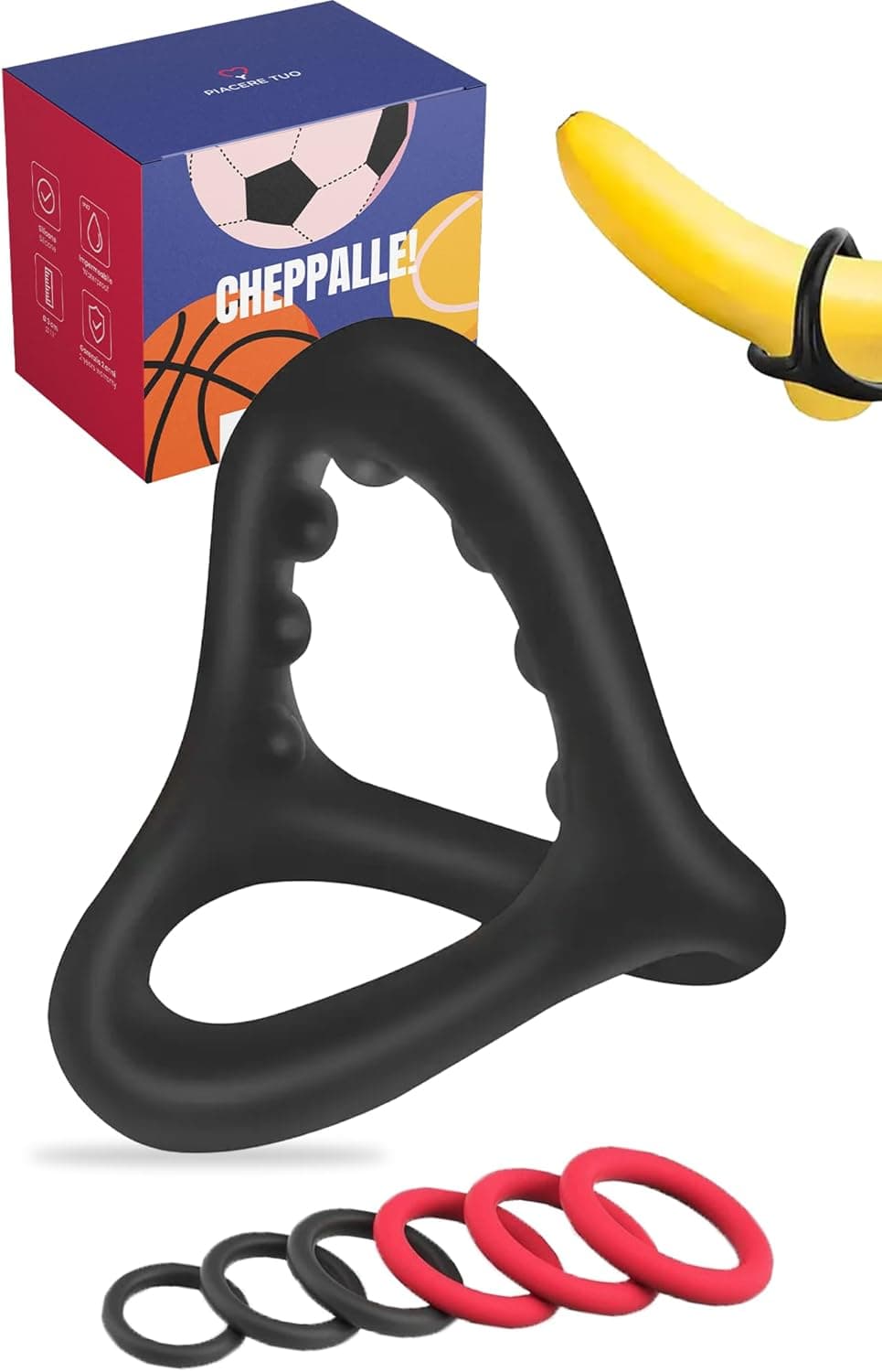 MySecretCase Penisring Set 7 Cockringe für Männer Silikon Erektionshilfe &amp; Ausdauer, Sexspielzeug für Paare &amp; Solo, Cockring Set Wasserdicht &amp; Elastisch, Hodenring &amp; Penisring Vibration Effekt