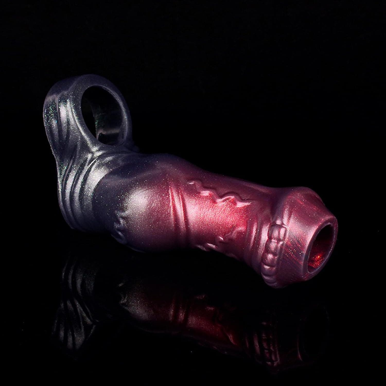 Silikon Penishülle Penis Sleeve Realistischer Pferd Dildo mit Hodenring Dicker Tier Horse Penis Hülle Penisverlängerung Extender Erweiterung Herren Penismanschetten Sexspielzeug Für Männer